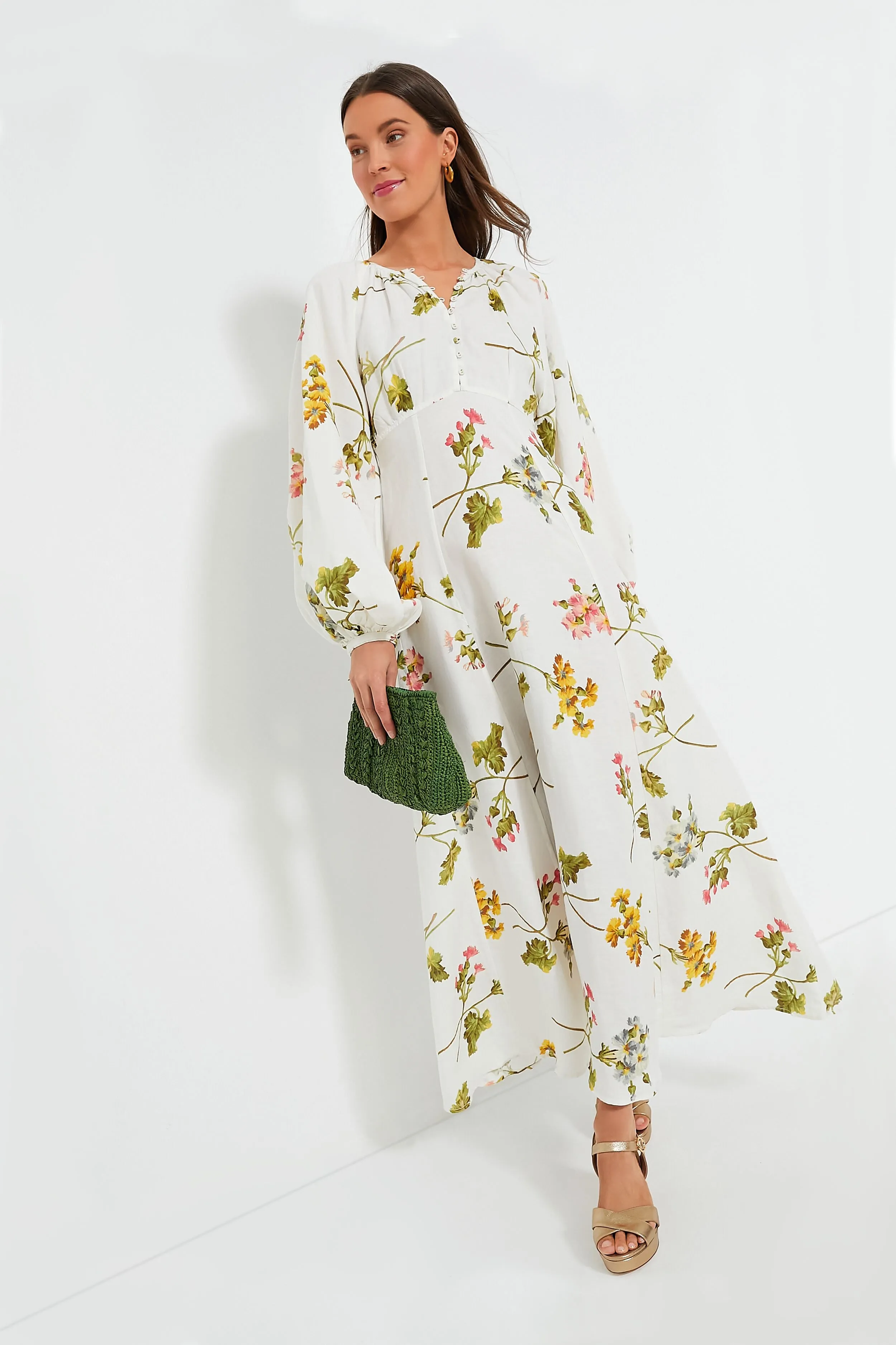 Botanical Linen Relaxed Midi Dress sold by Tuckernuck product image thumbnail 2