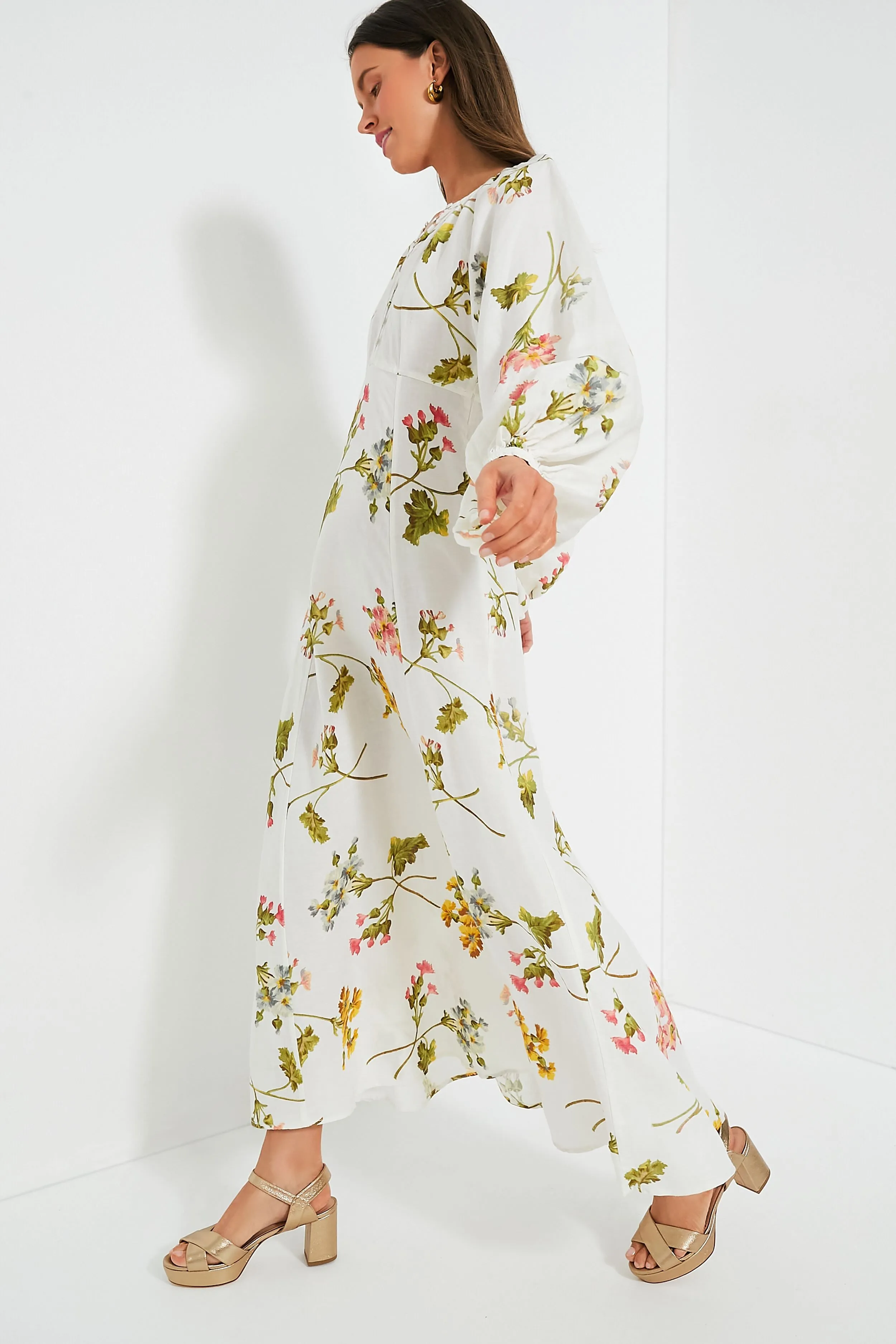 Botanical Linen Relaxed Midi Dress sold by Tuckernuck product image thumbnail 3