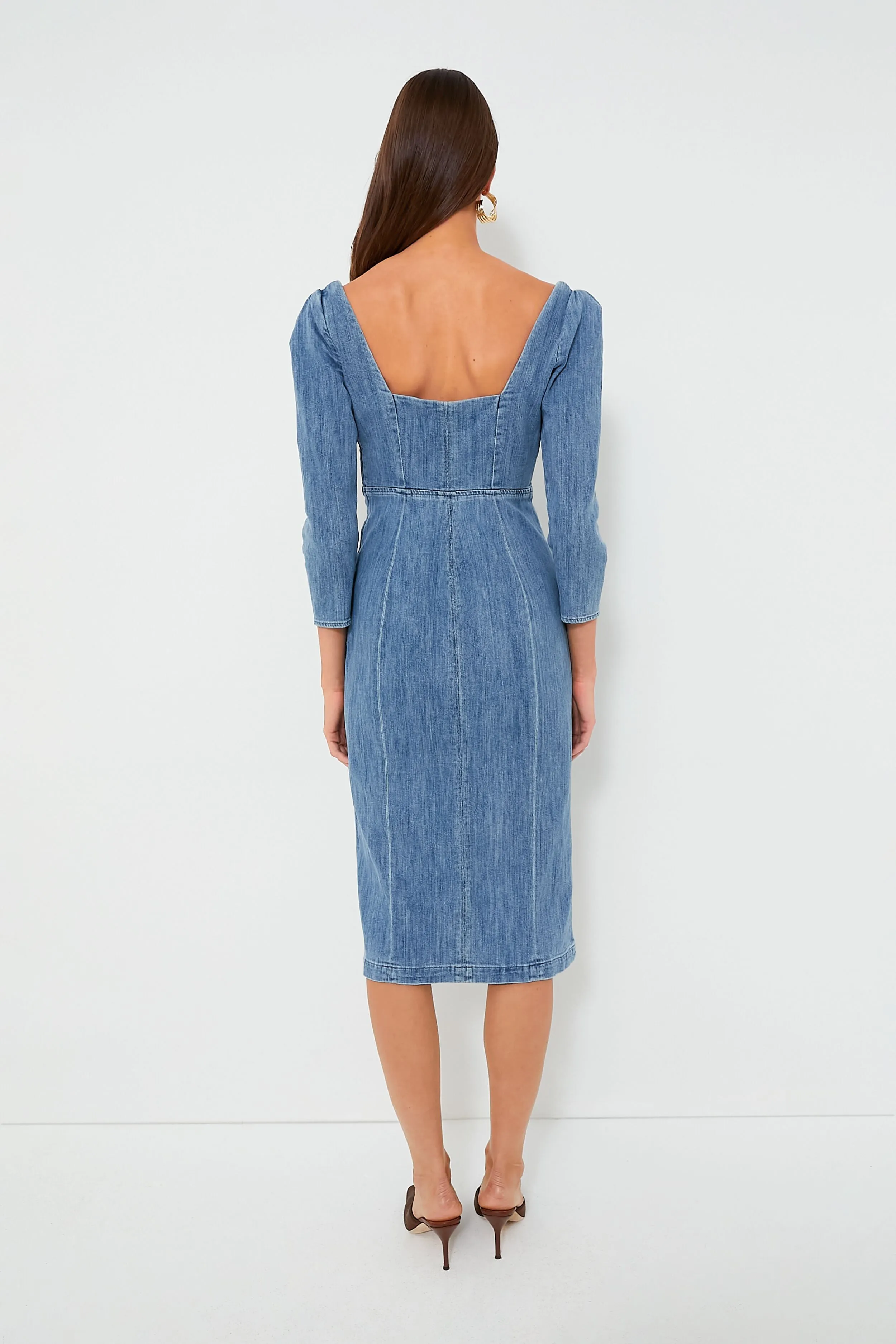 Dusty Blue Tallulah Dress sold by Tuckernuck product image thumbnail 3