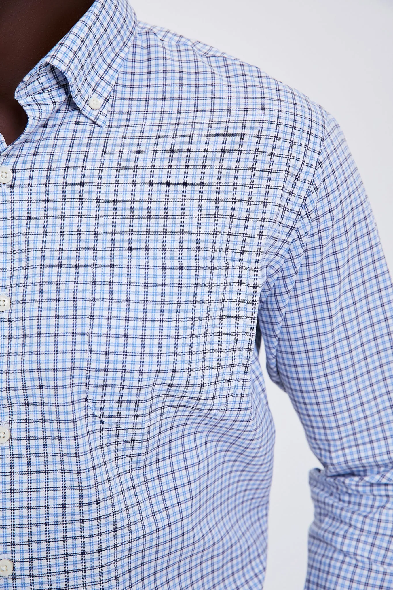 Navy Hamilton Crown Lite Cotton-Stretch Sport Shirt sold by Tuckernuck product image thumbnail 5