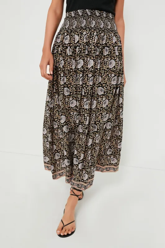 Vintage Flowers Sepia Bella Skirt made by Natalie Martin