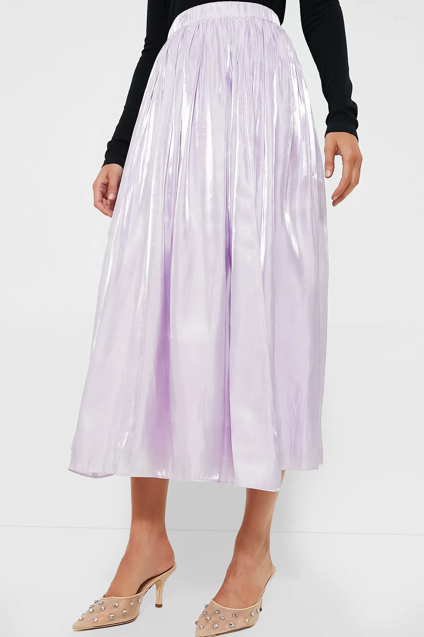 Lilac Pleated Bellamy Skirt sold by Tuckernuck