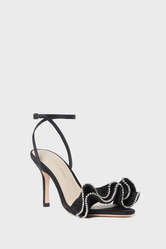 Black Estella Ruffle Heels sold by Tuckernuck