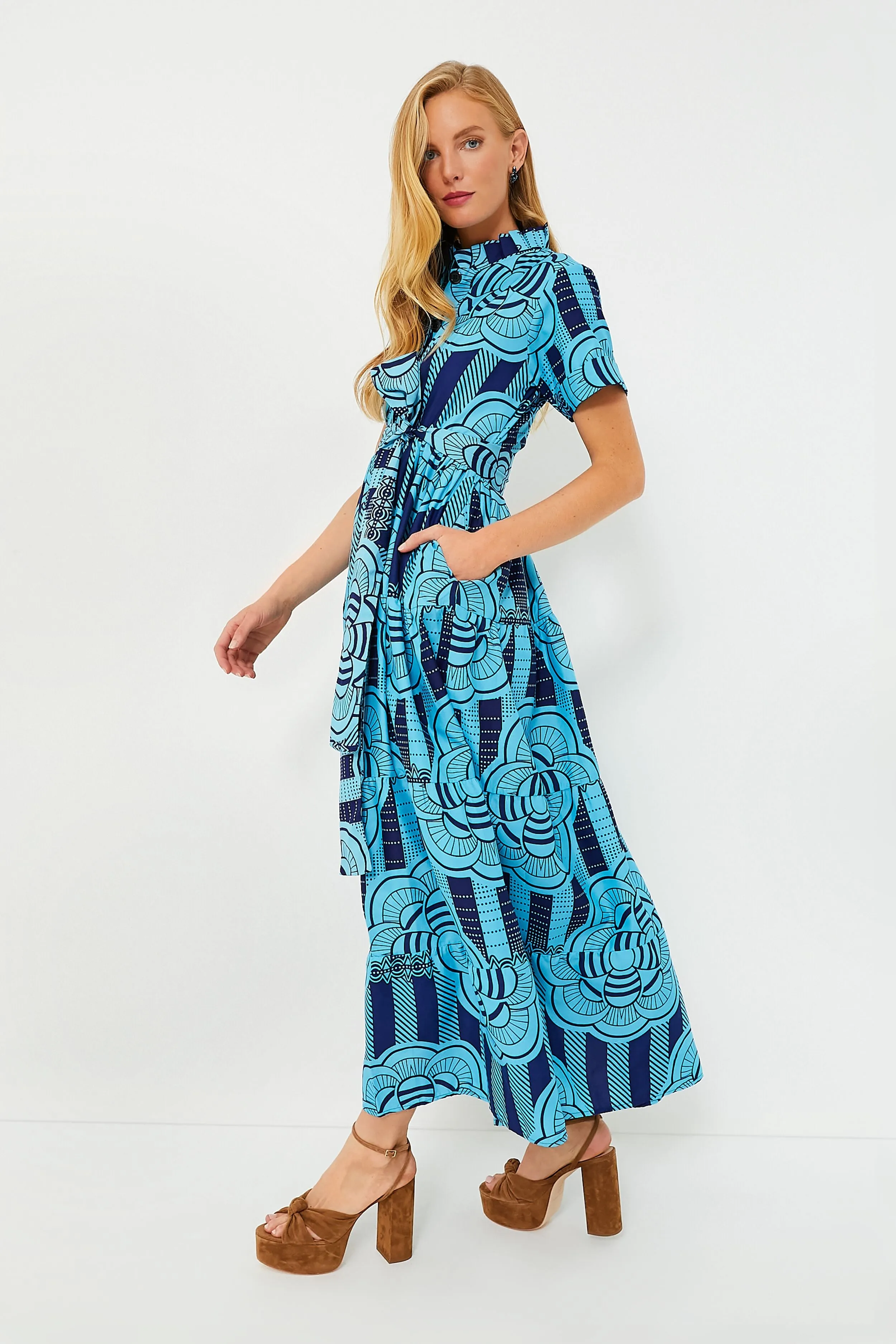 Blue Olori Maxi Dress sold by Tuckernuck product image thumbnail 3
