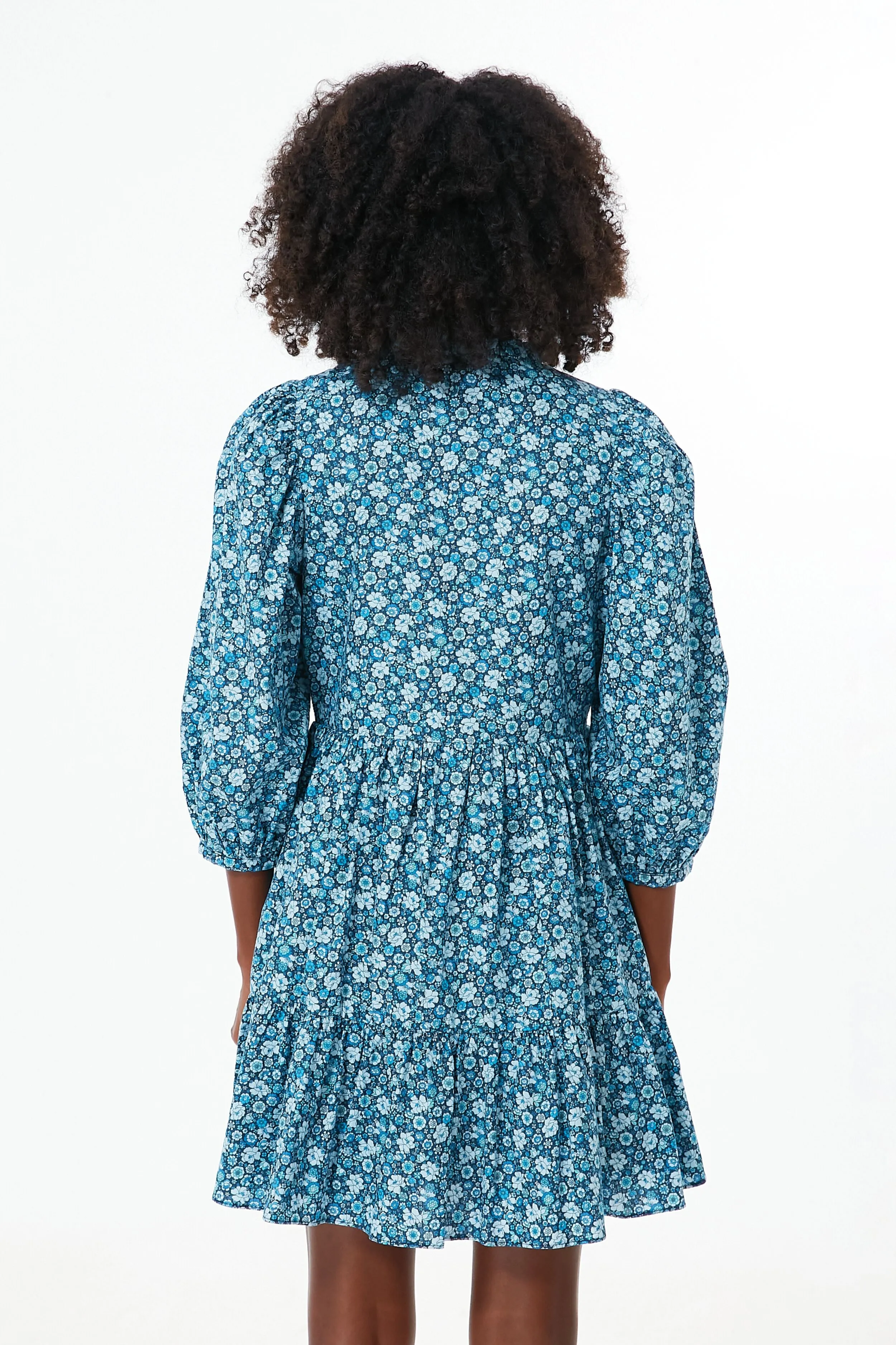 Blue Zip Front Flora Mini Dress sold by Tuckernuck product image thumbnail 5
