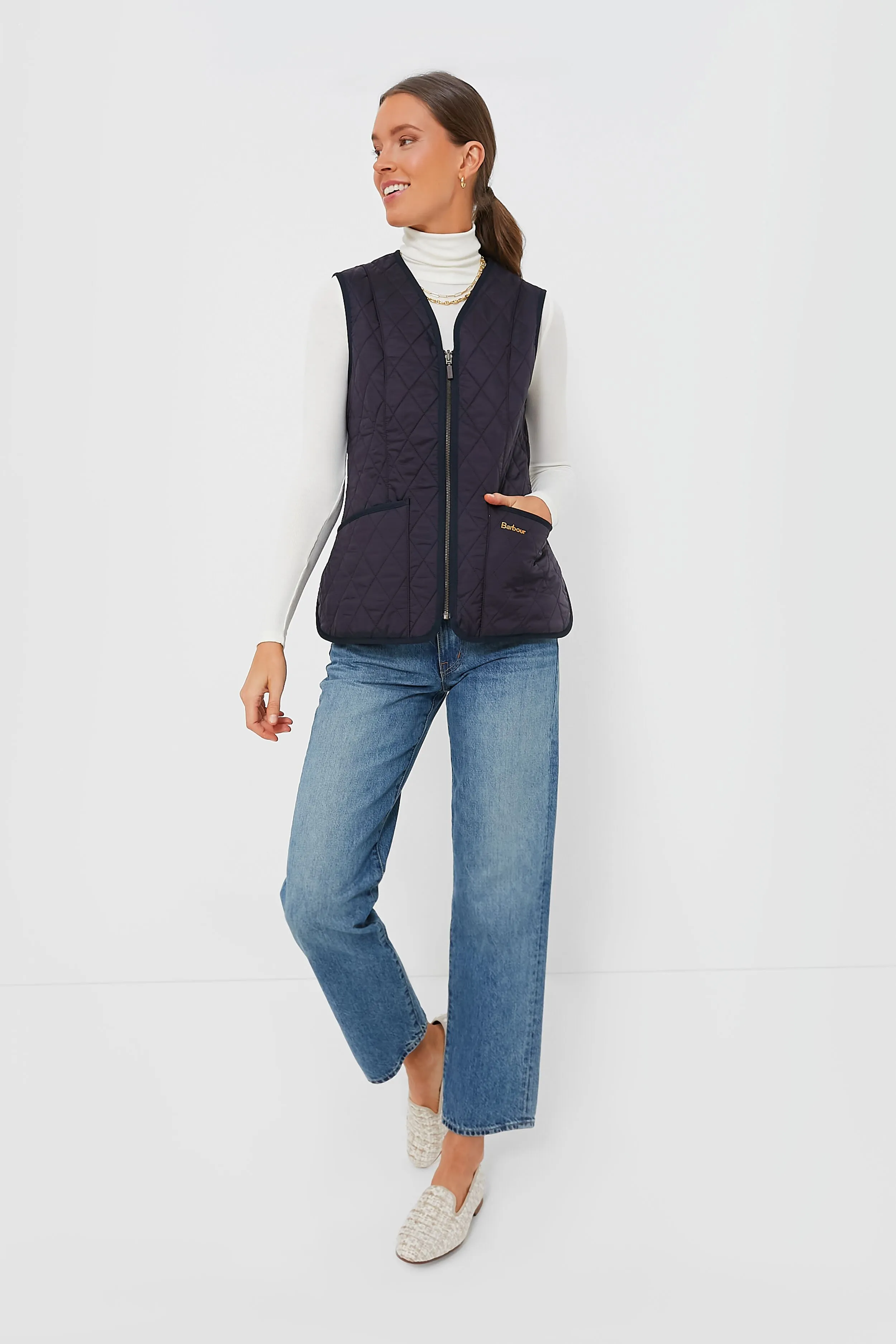 Navy Fleece Betty Liner sold by Tuckernuck product image thumbnail 3