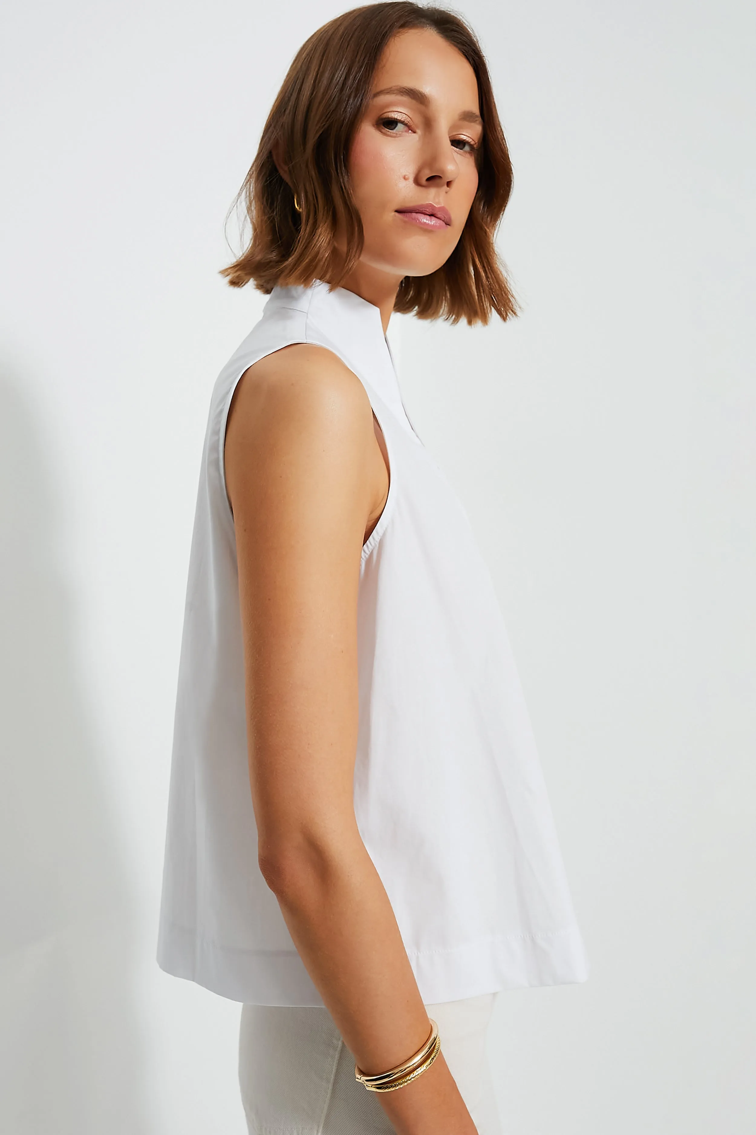 White Sleeveless Celeste Top sold by Tuckernuck product image thumbnail 3
