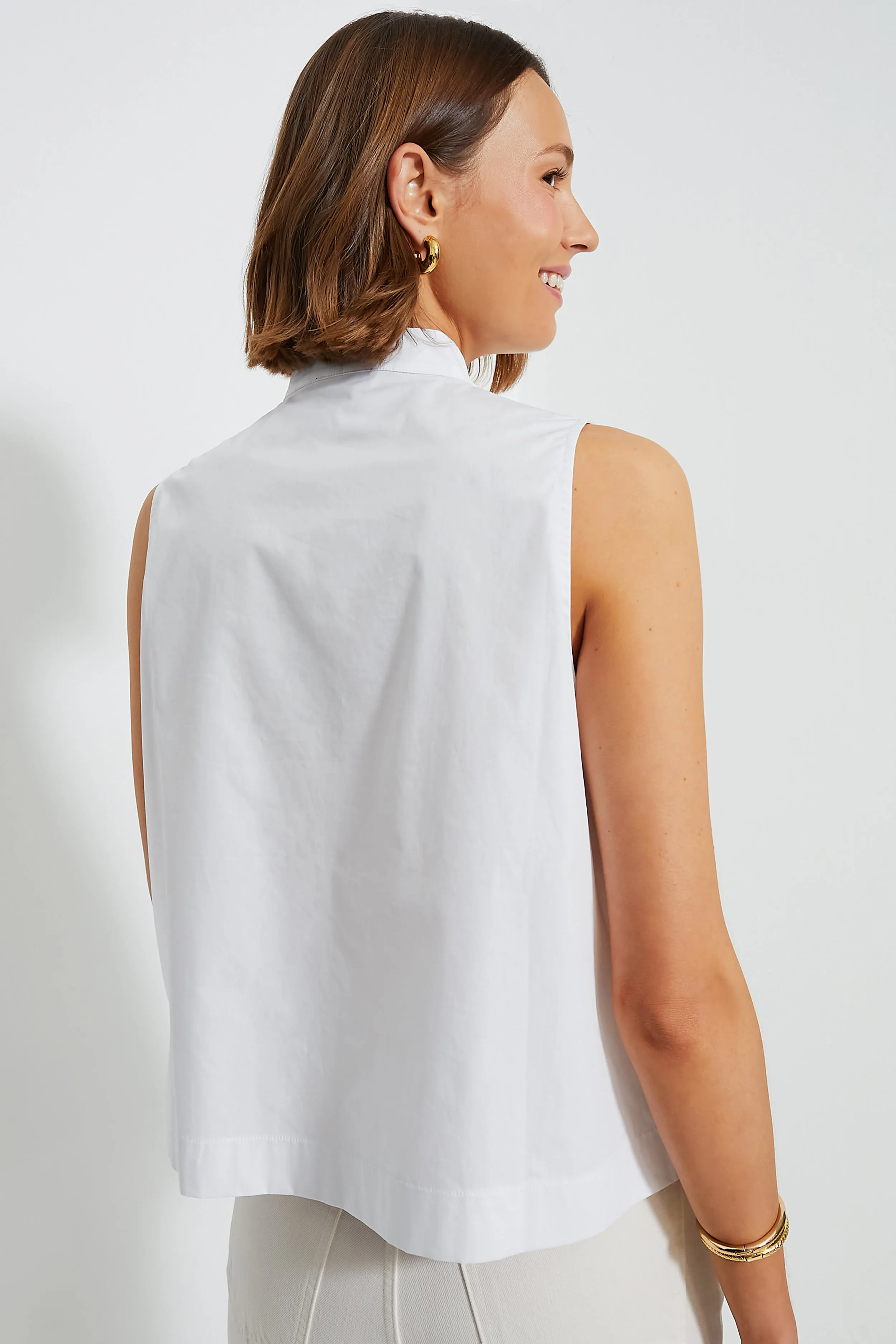 White Sleeveless Celeste Top sold by Tuckernuck product image thumbnail 4