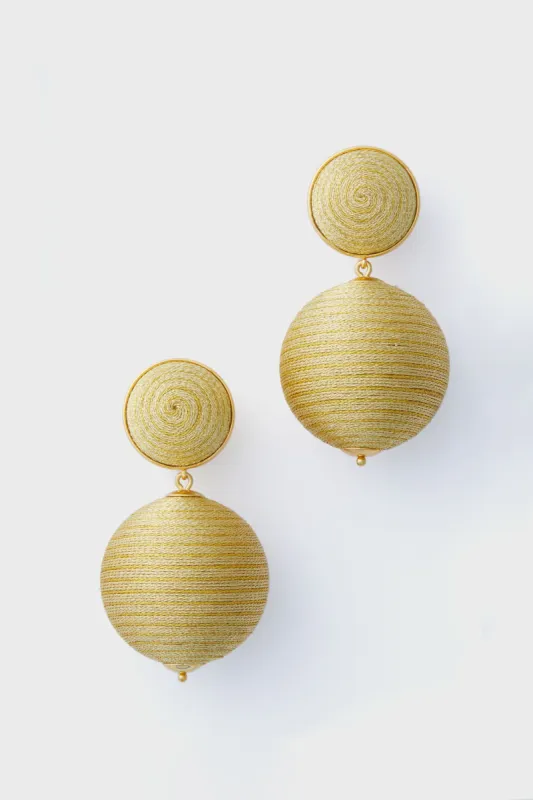 Gold Woven Lantern Earrings made by Tuckernuck