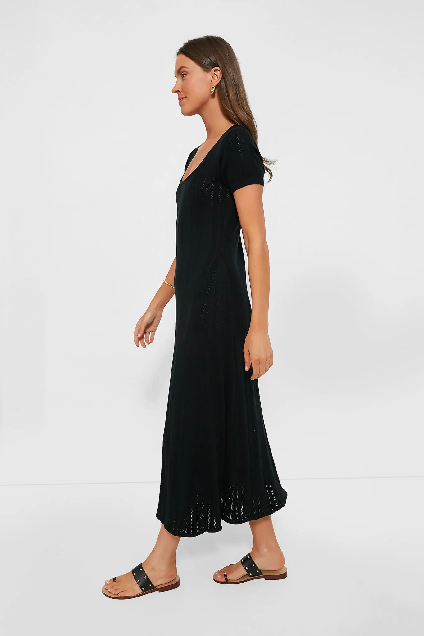 Black Pointelle Ryder Dress sold by Tuckernuck product image thumbnail 3