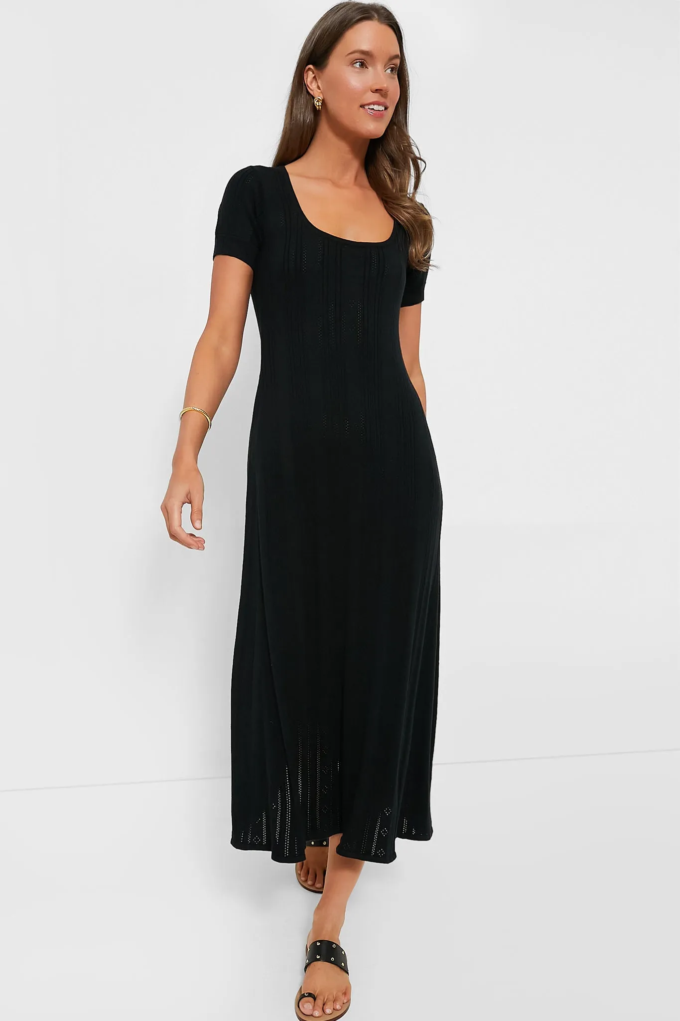 Black Pointelle Ryder Dress sold by Tuckernuck