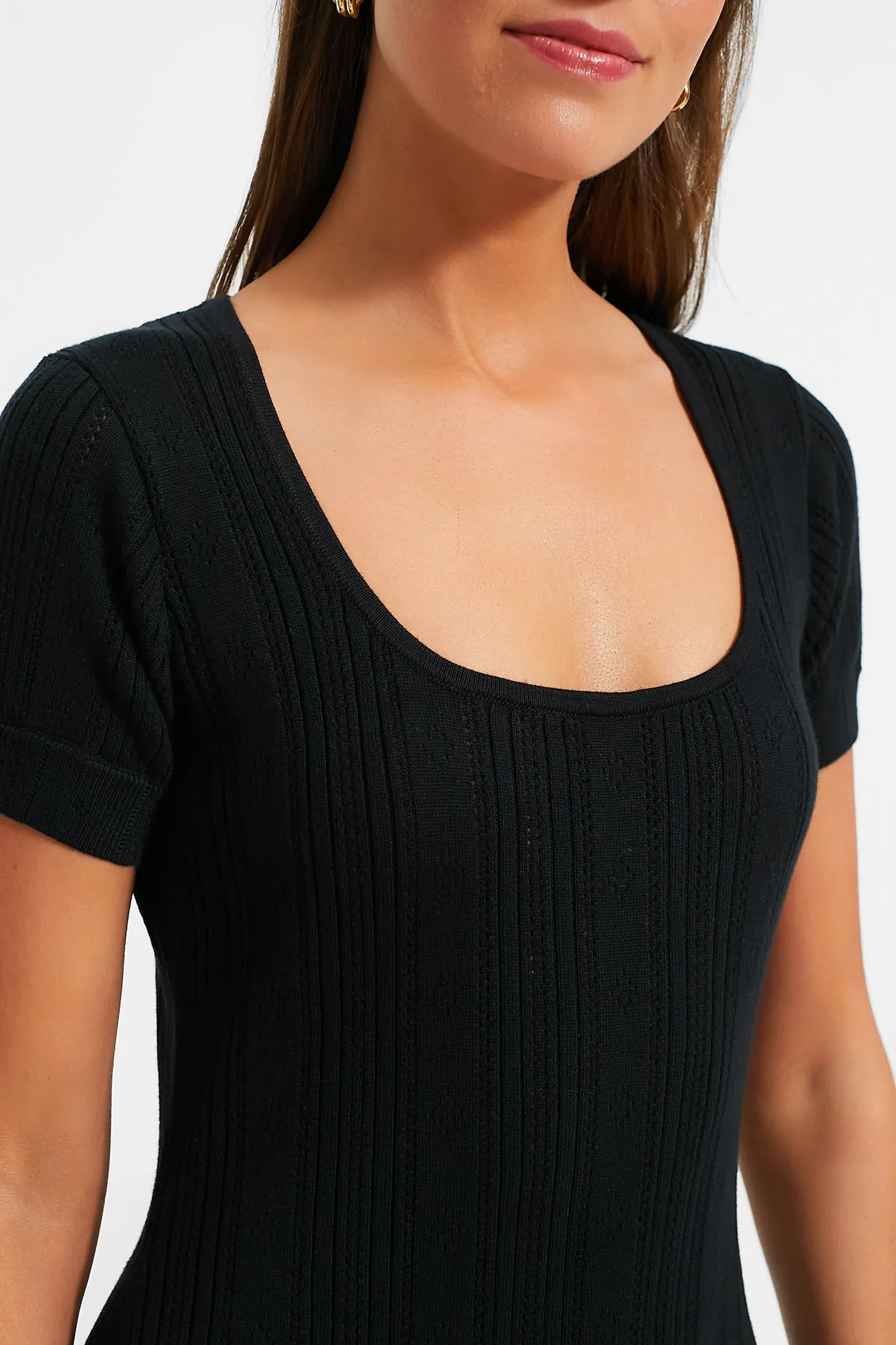 Black Pointelle Ryder Dress sold by Tuckernuck product image thumbnail 5