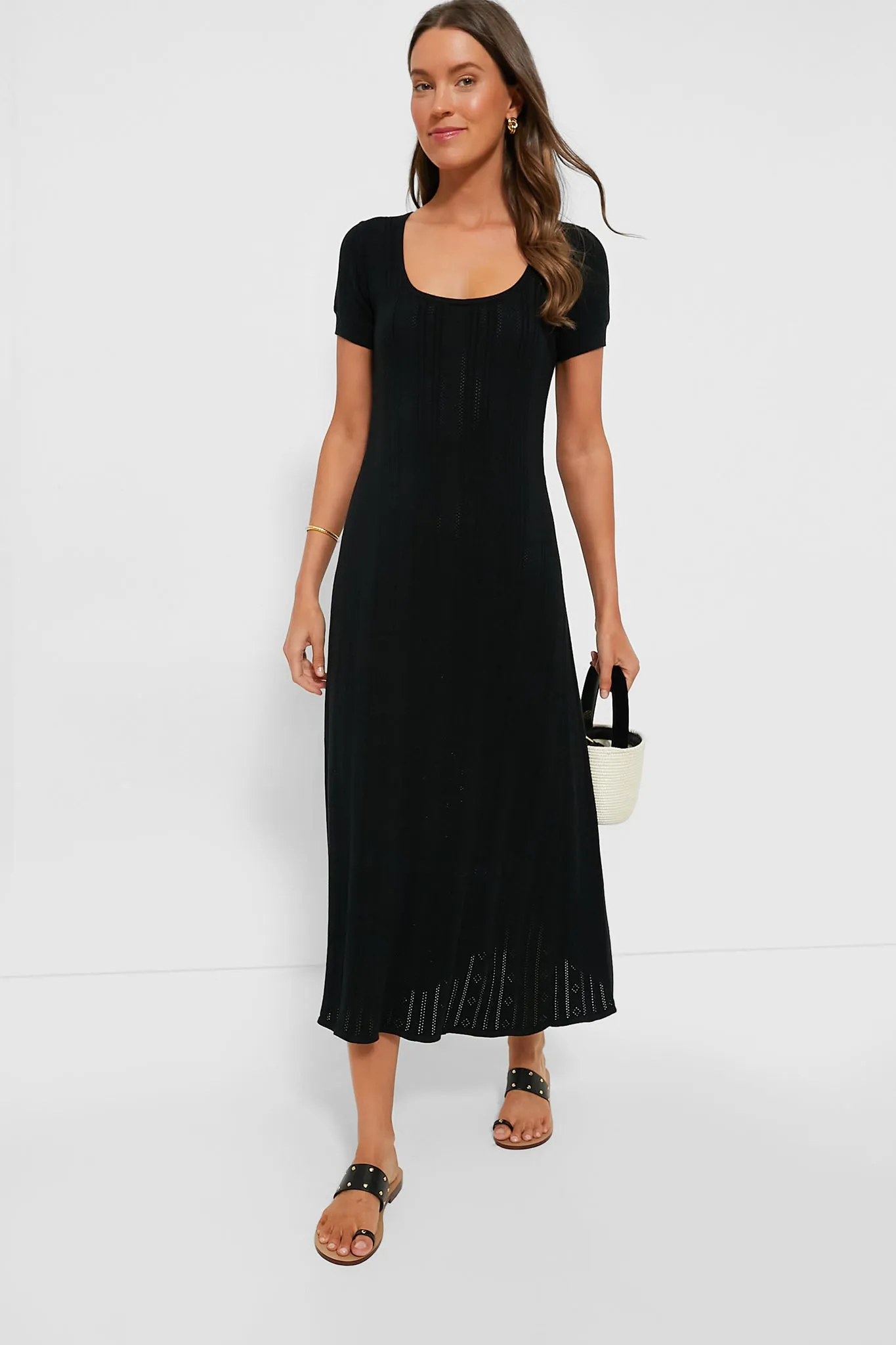 Black Pointelle Ryder Dress sold by Tuckernuck product image thumbnail 2