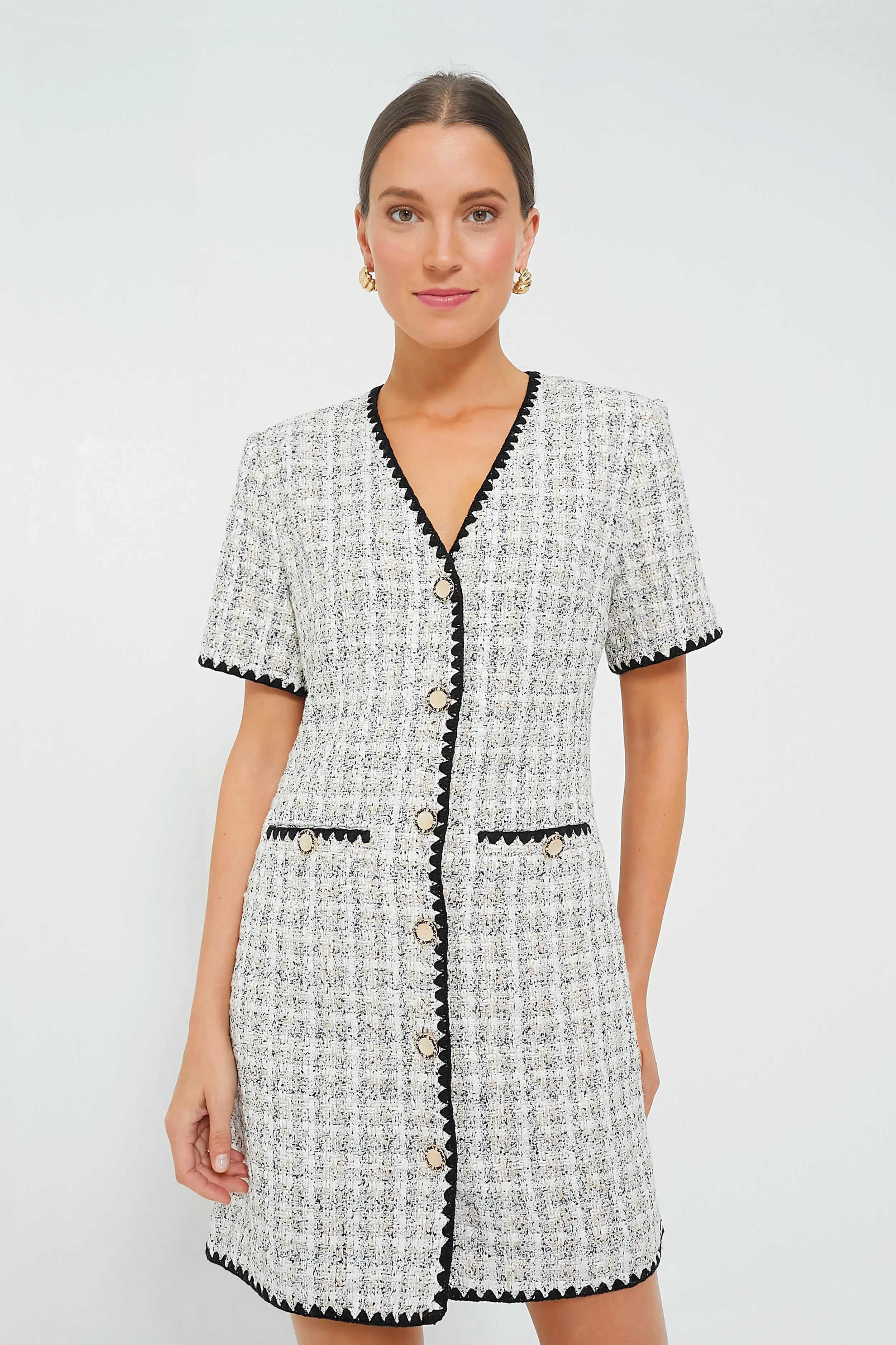 White Tweed Josephine Dress sold by Tuckernuck product image thumbnail 3