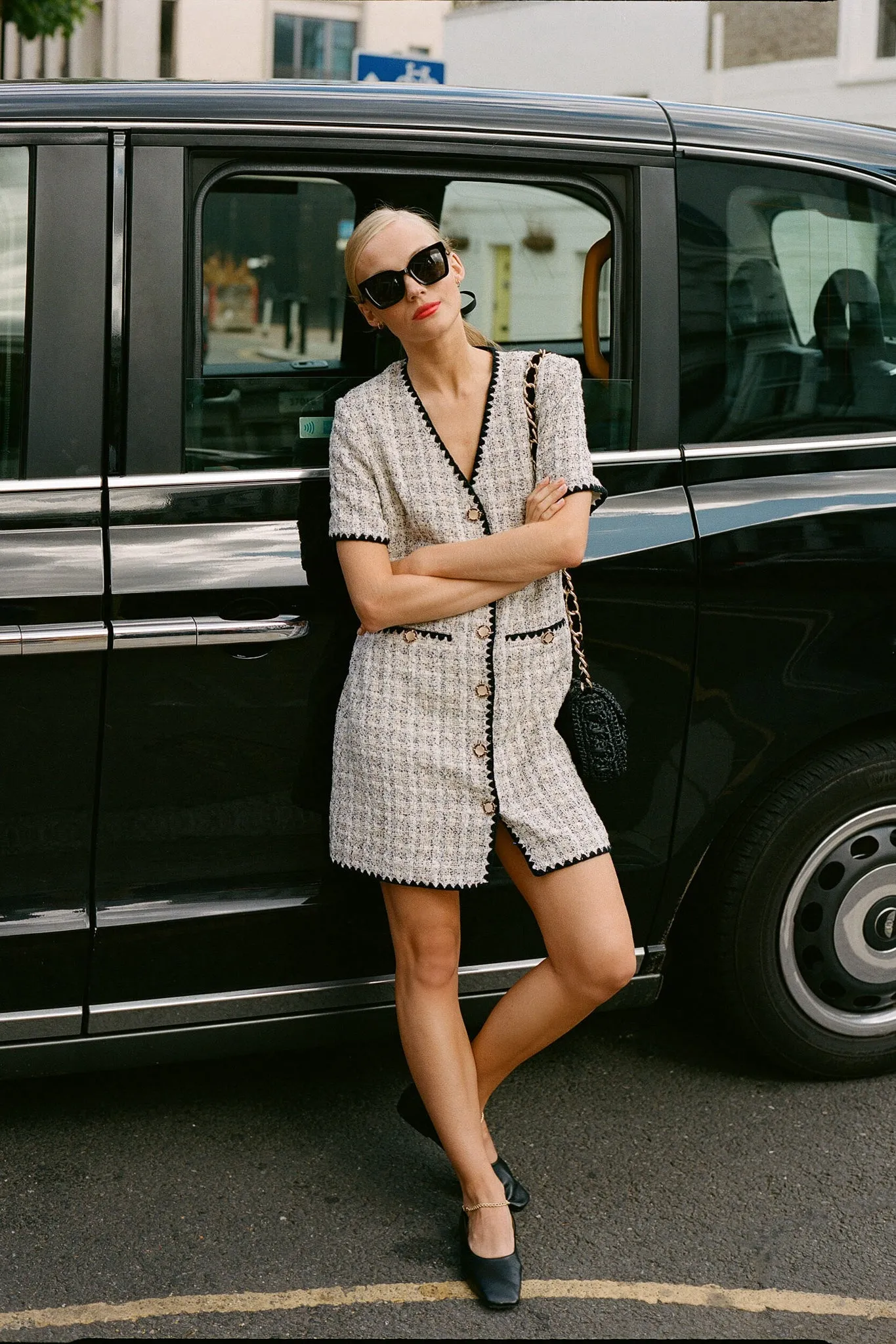 White Tweed Josephine Dress sold by Tuckernuck product image thumbnail 2