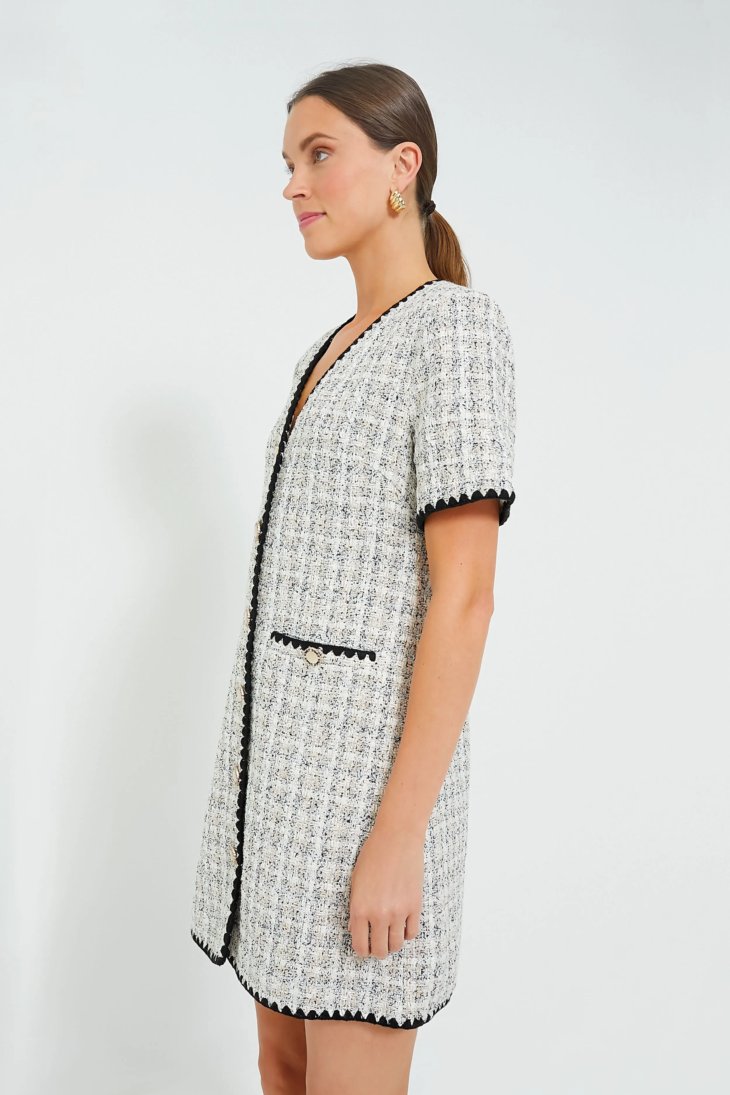 White Tweed Josephine Dress sold by Tuckernuck product image thumbnail 4