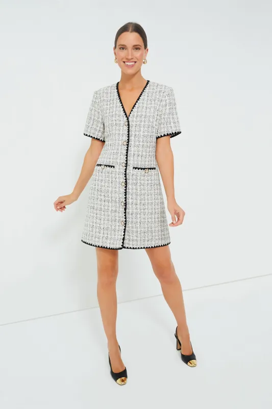 White Tweed Josephine Dress sold by Tuckernuck