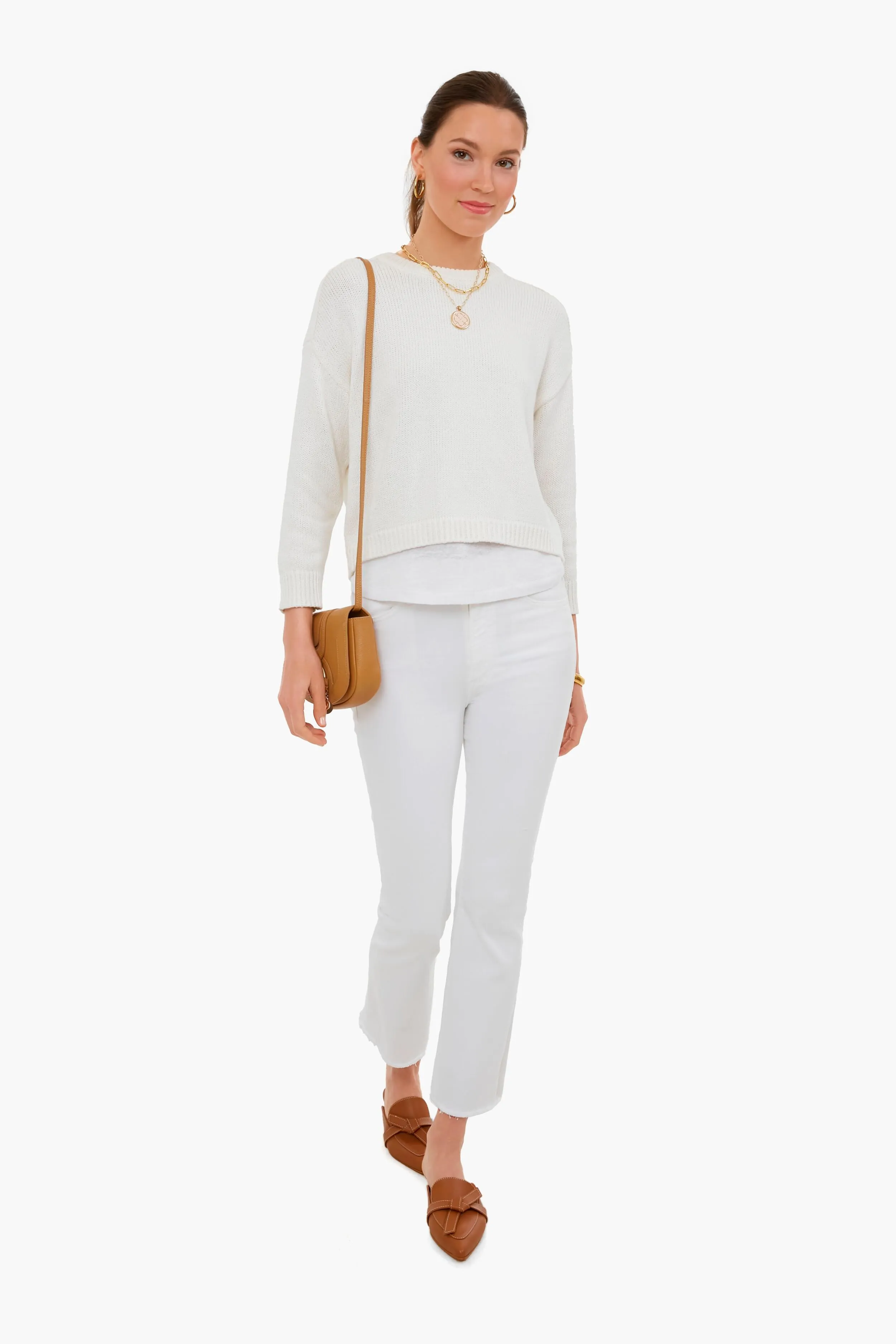 Cognac Leather Anina Slides sold by Tuckernuck product image thumbnail 3