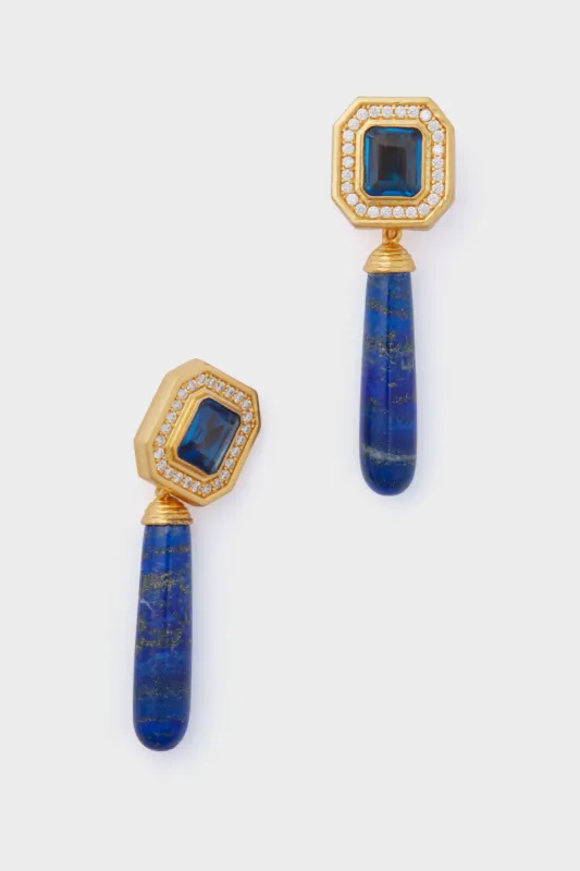 Lapis Christina Earrings sold by Tuckernuck