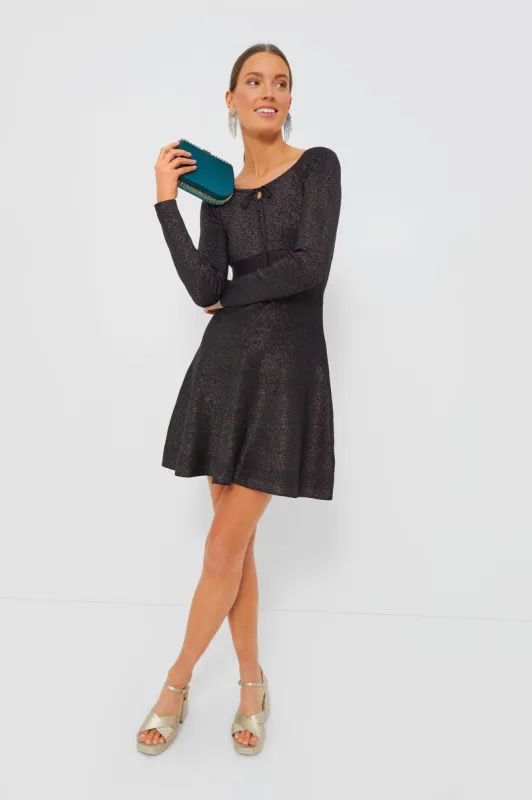 Black Shimmer Selena Knit Dress sold by Tuckernuck
