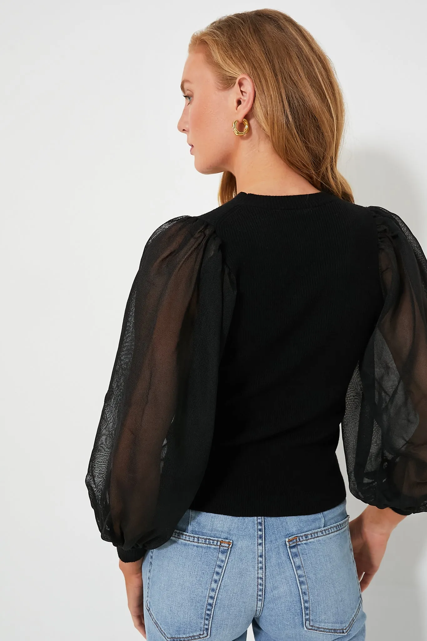 Black Knit Betsy Blouse sold by Tuckernuck product image thumbnail 4