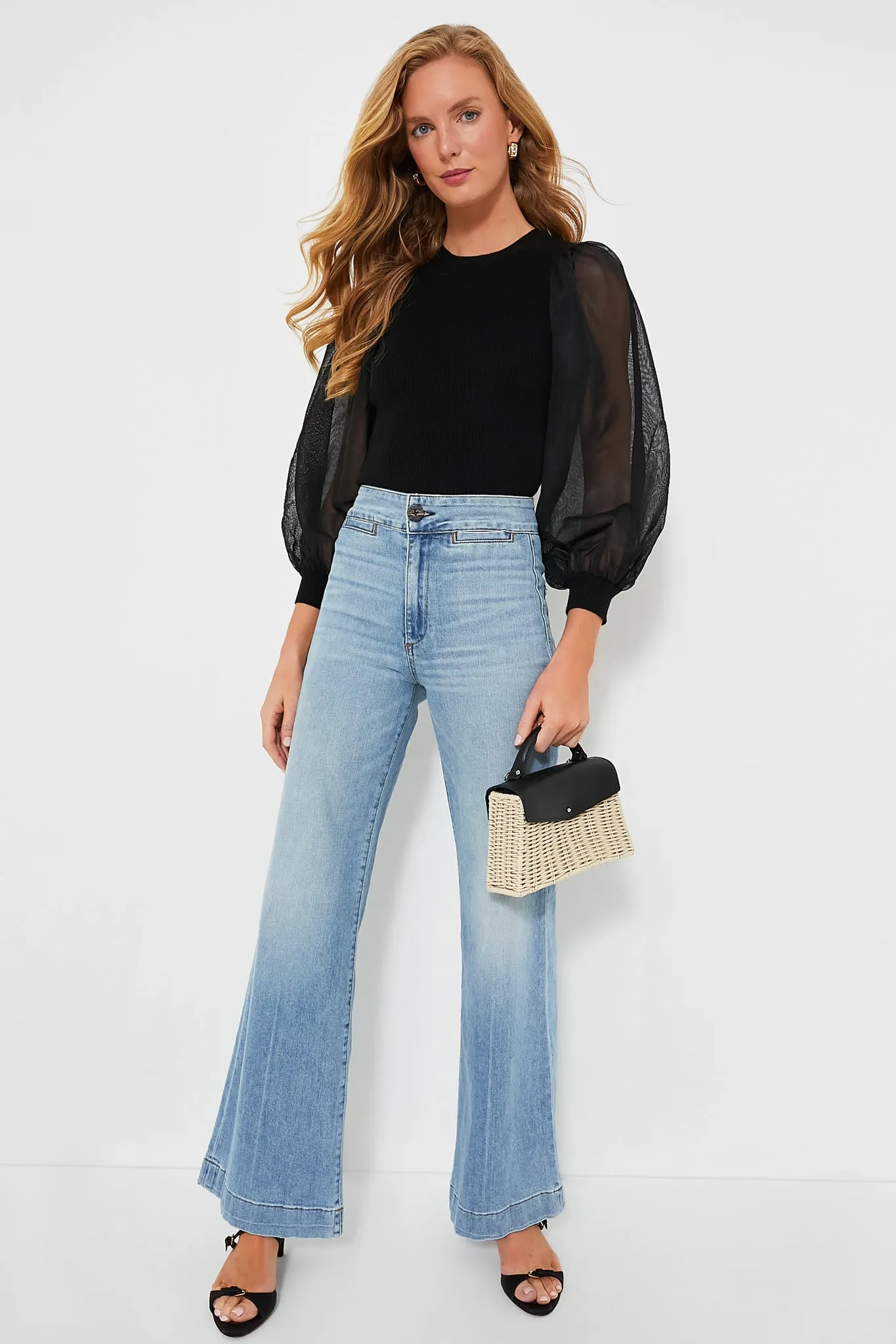 Black Knit Betsy Blouse sold by Tuckernuck product image thumbnail 2