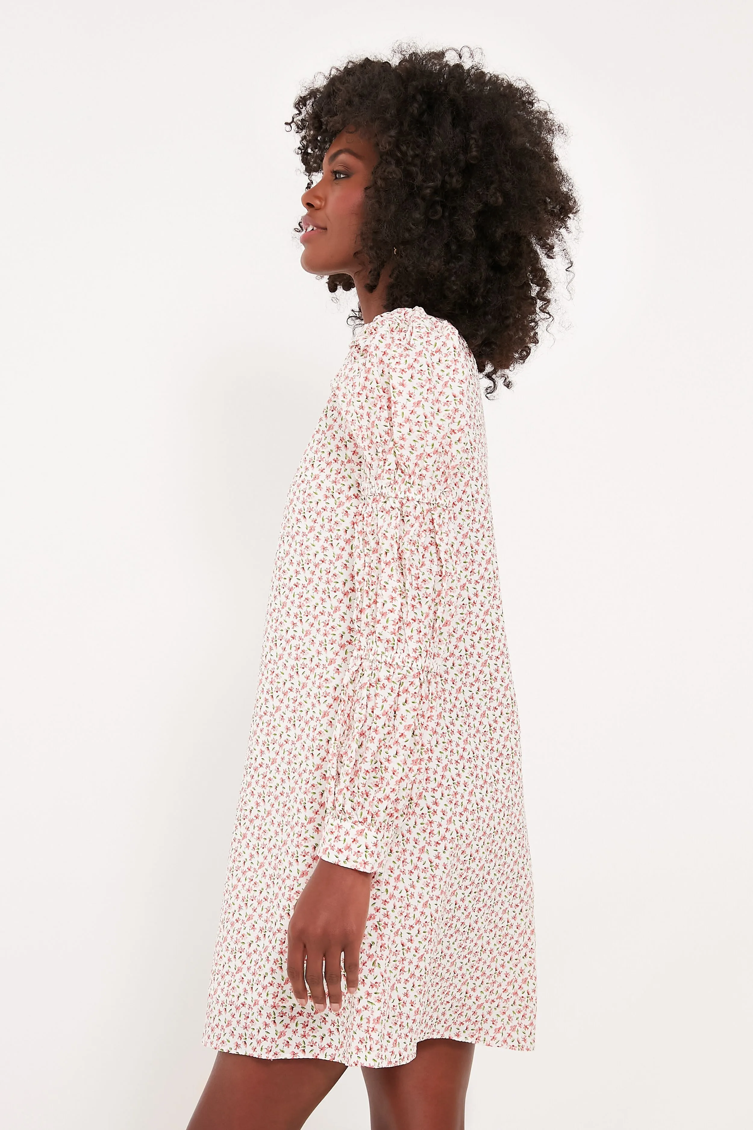 Textured Floral Puff Sleeve Clemons Mini Dress sold by Tuckernuck product image thumbnail 4