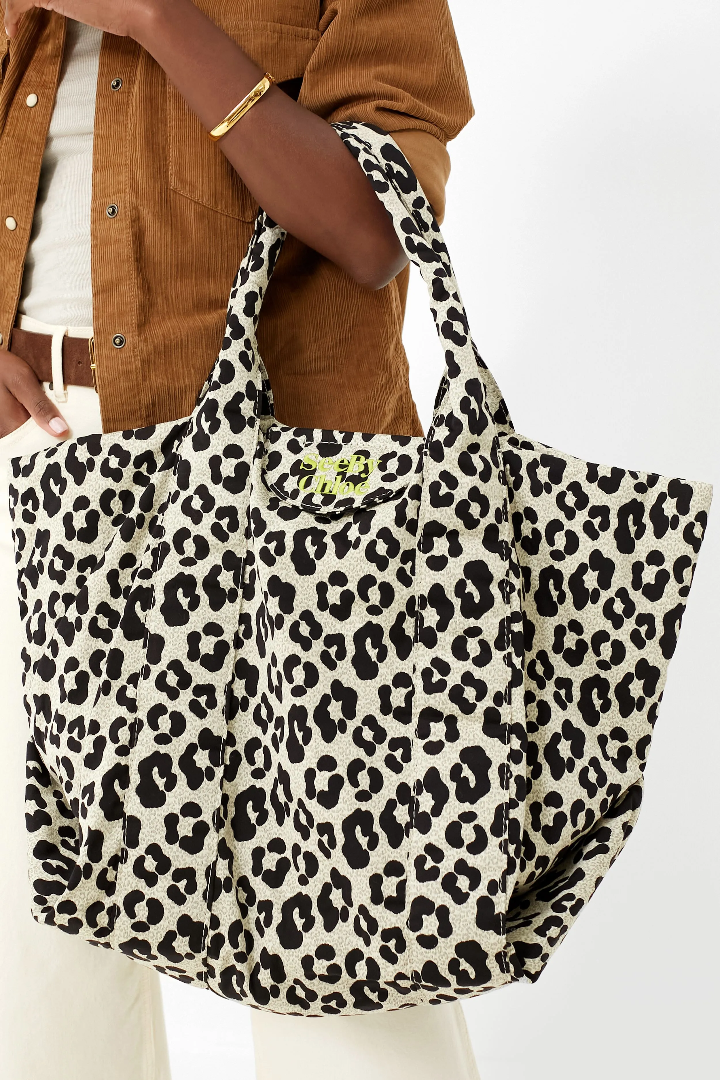 Cement Beige Leopard Laetizia Tote sold by Tuckernuck product image thumbnail 3