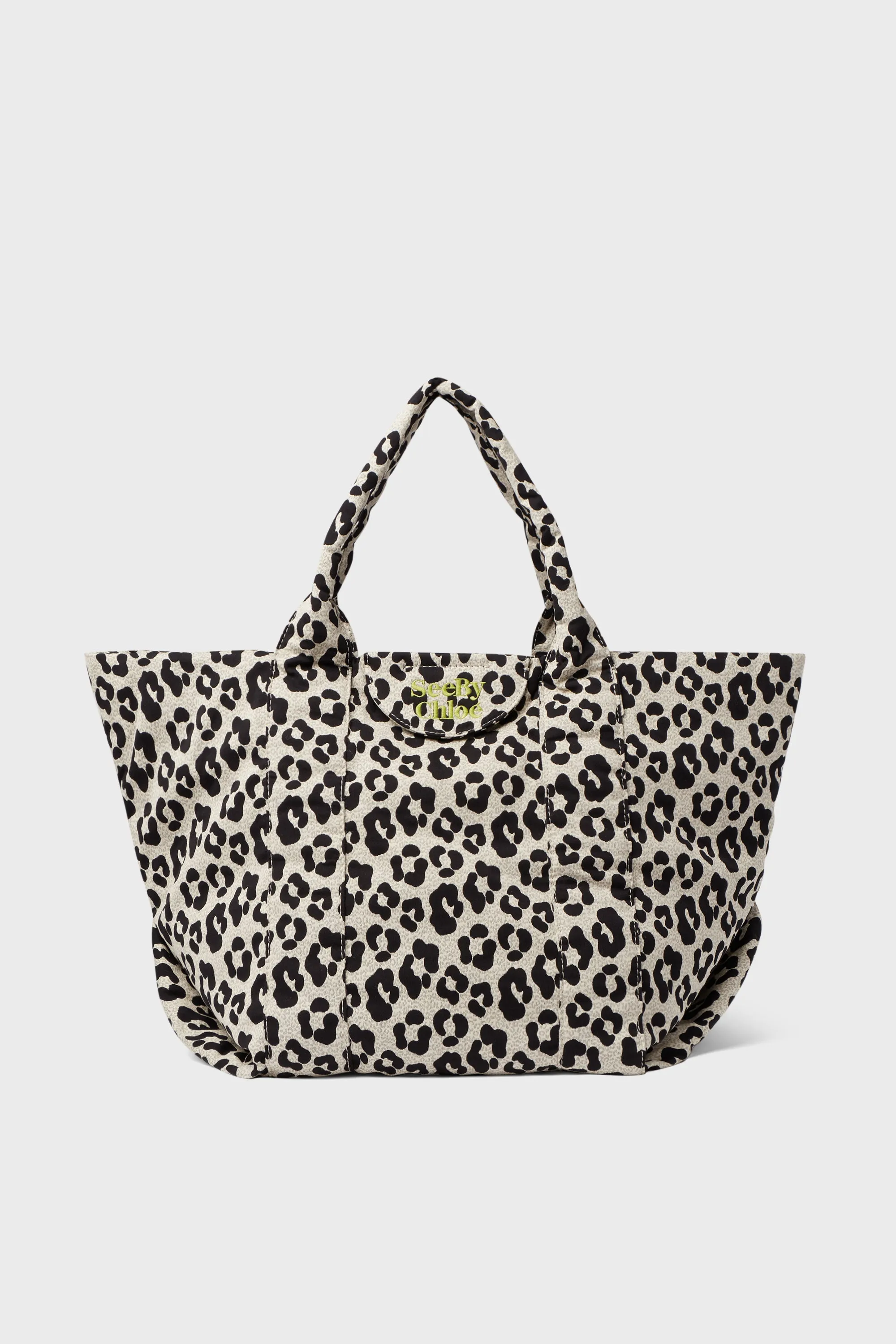 Cement Beige Leopard Laetizia Tote sold by Tuckernuck
