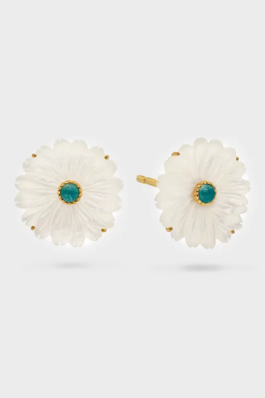 Mermaid Garden Flower Stud Earrings sold by Tuckernuck
