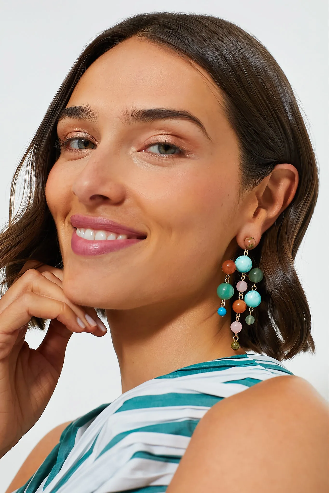 Jennifer Behr x Julia Berolzheimer Multi Marinda Chandelier Earrings sold by Tuckernuck product image thumbnail 2