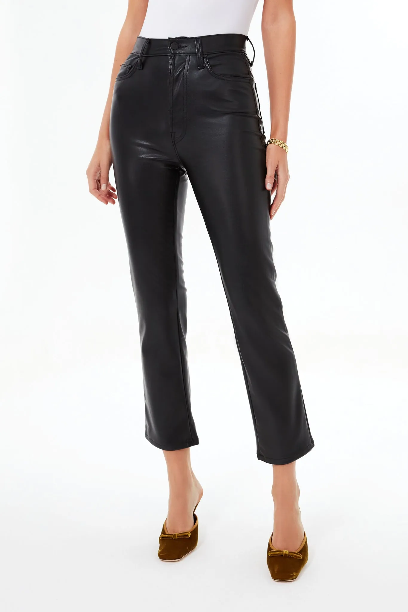 Black Faux Leather High Waisted Rider Ankle sold by Tuckernuck