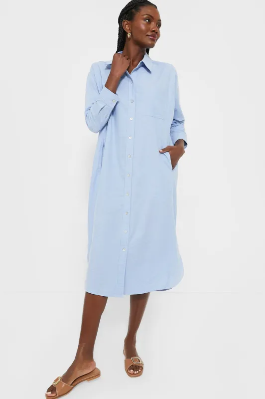 Blue Lightweight Oxford Aria Dress sold by Tuckernuck