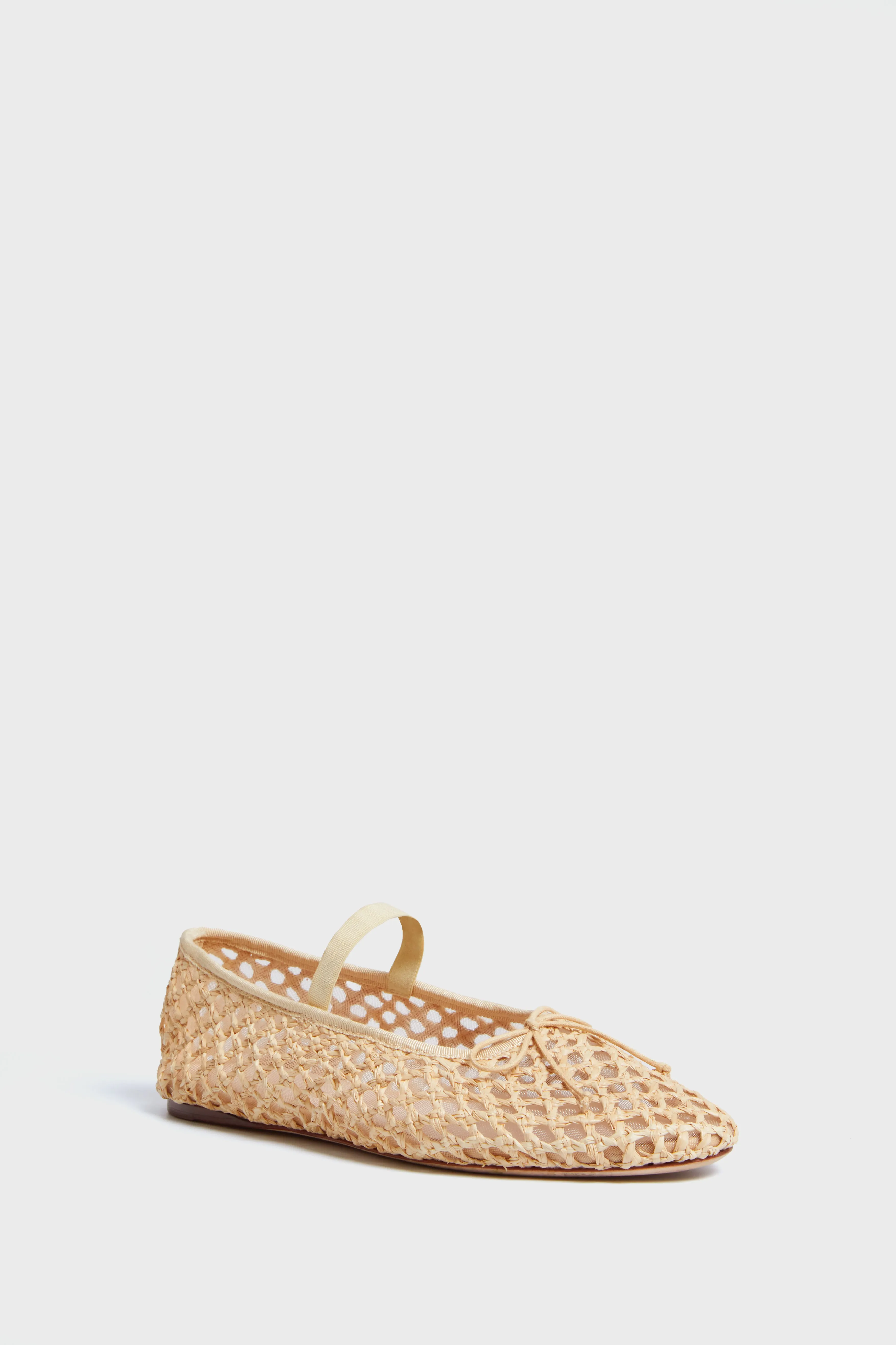 Natural Crochet Raffia Leonie Flats sold by Tuckernuck