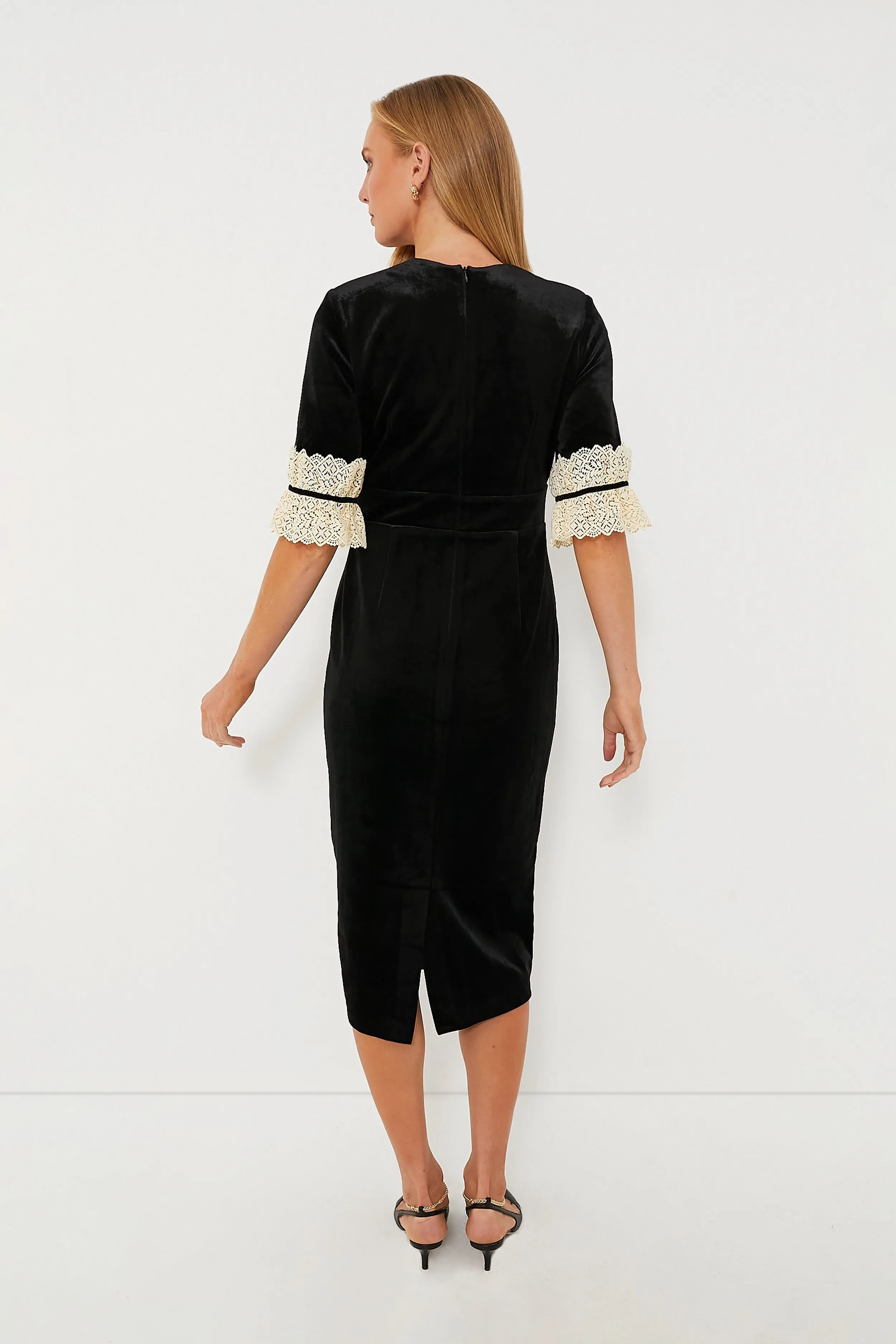 Black Velvet Odette Midi Dress sold by Tuckernuck product image thumbnail 4