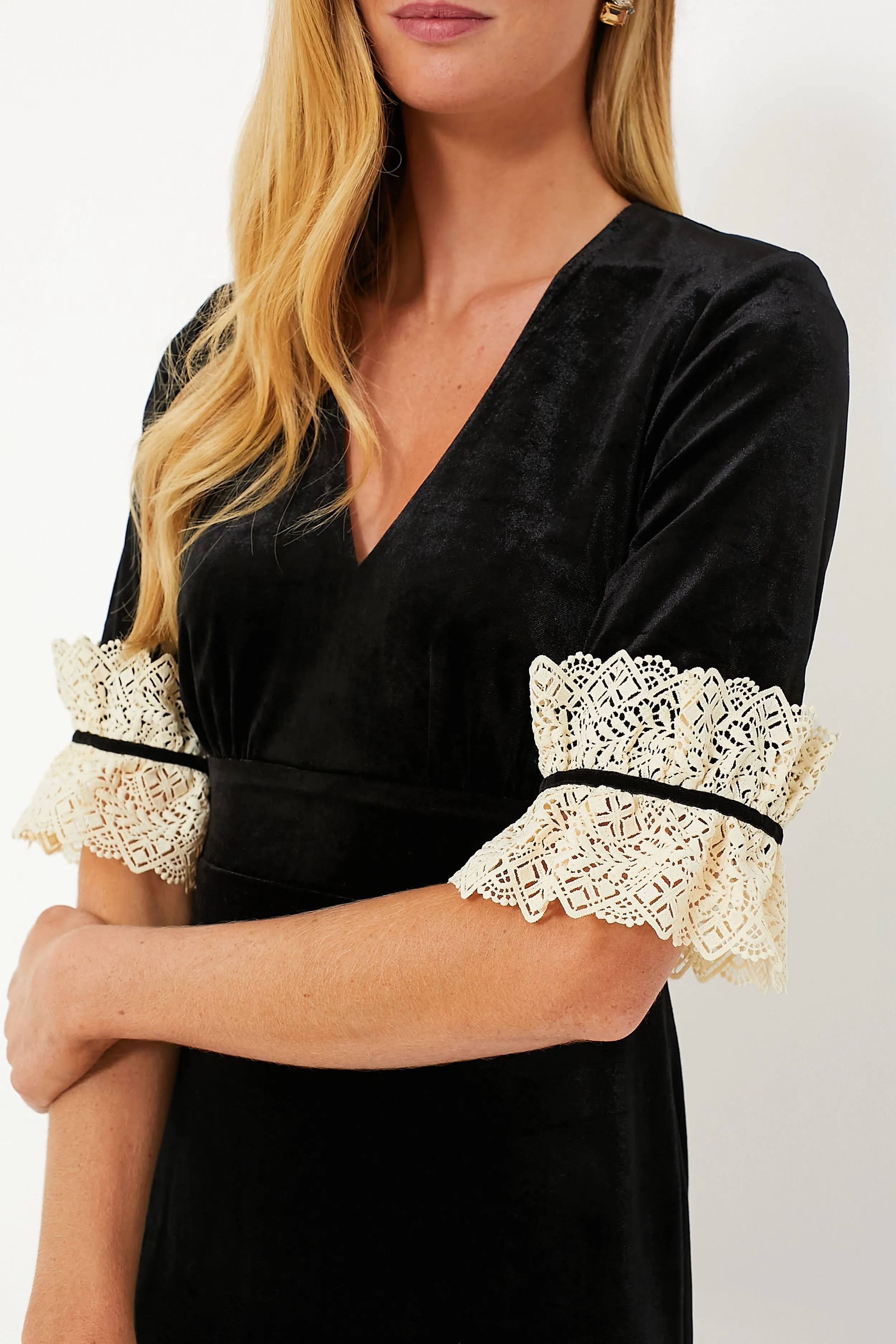 Black Velvet Odette Midi Dress sold by Tuckernuck product image thumbnail 5