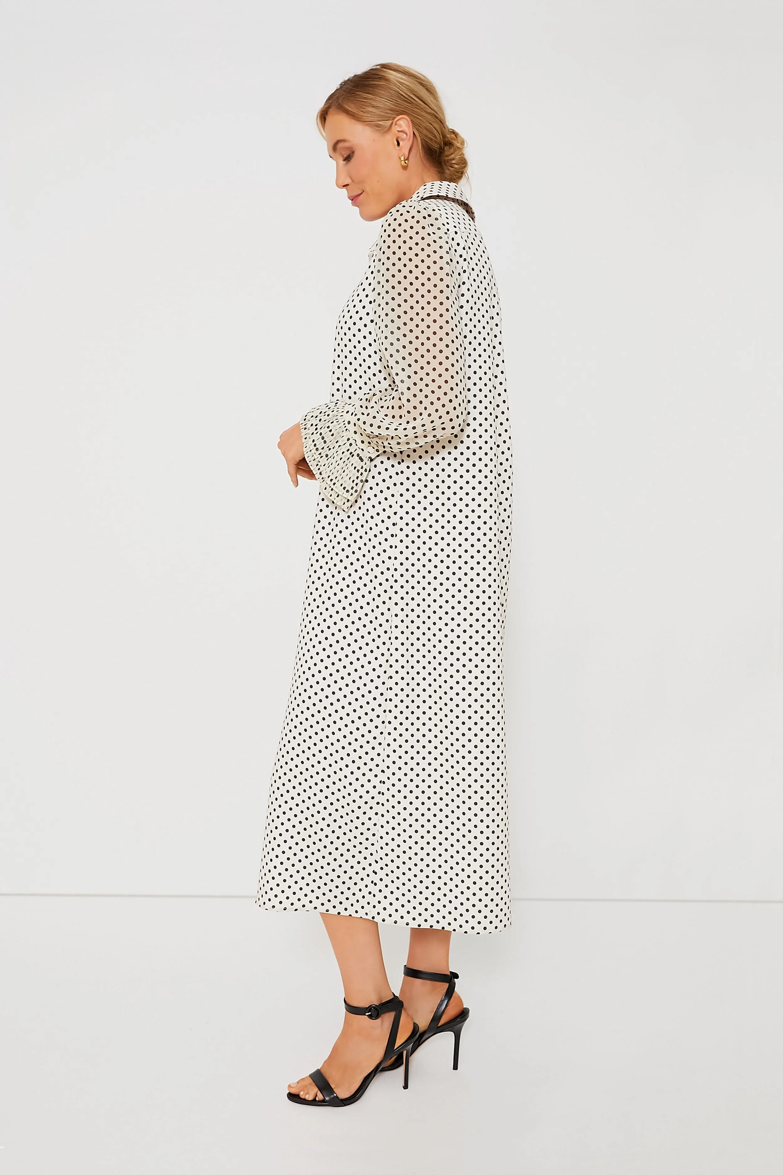 White Polka Dot Livia Dress sold by Tuckernuck product image thumbnail 3