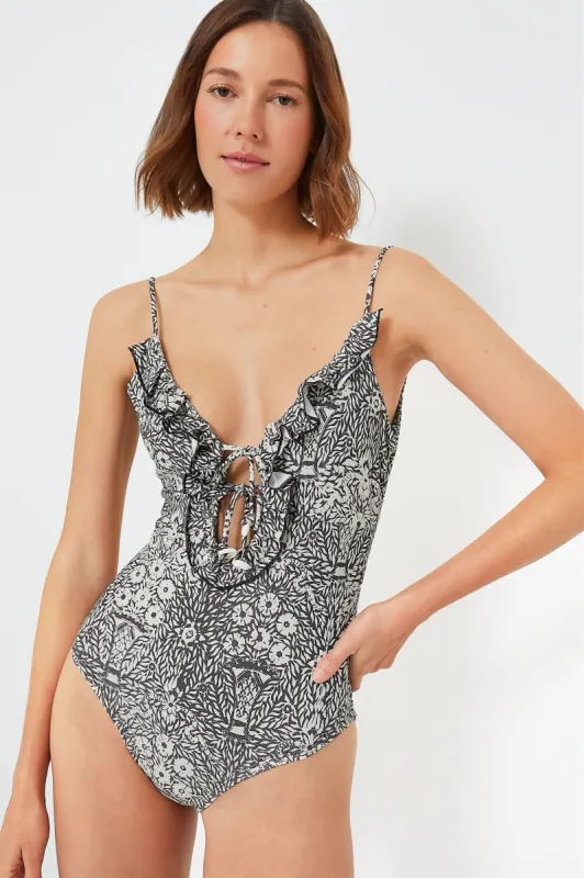Black Katrine Print One Piece made by Sea New York