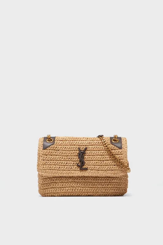 Saint Laurent Raffia Medium Niki Chain Bag sold by Tuckernuck