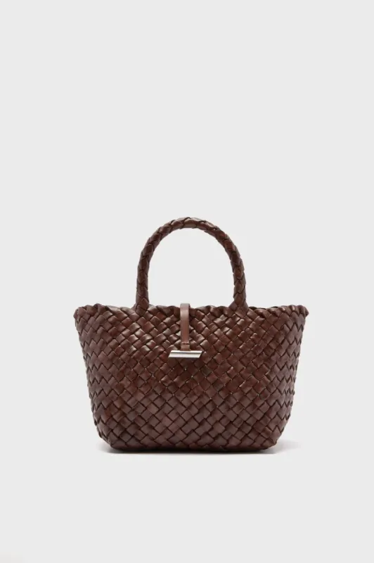 Dark Brown Leather Mini Basket sold by Tuckernuck
