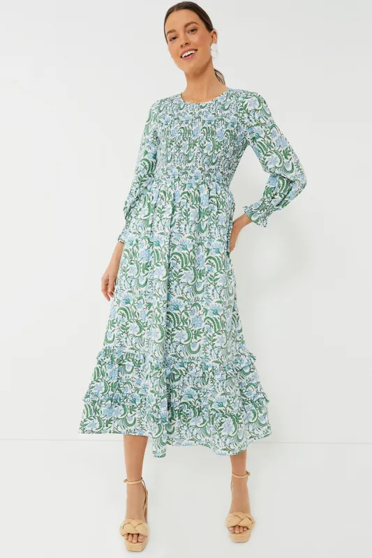 Exclusive Vintage Jungle Isabel Smocked Dress made by Tuckernuck