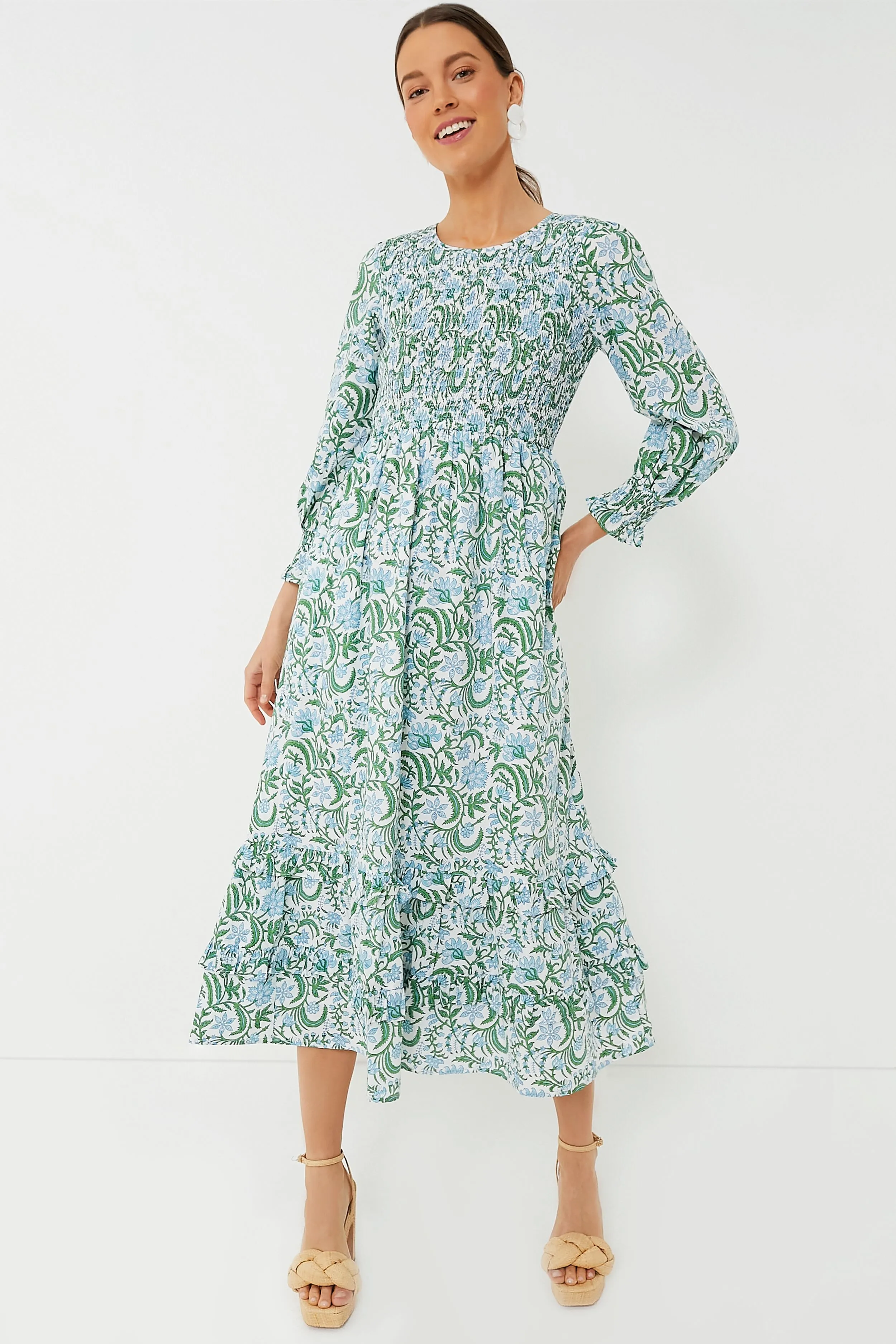 Exclusive Vintage Jungle Isabel Smocked Dress sold by Tuckernuck