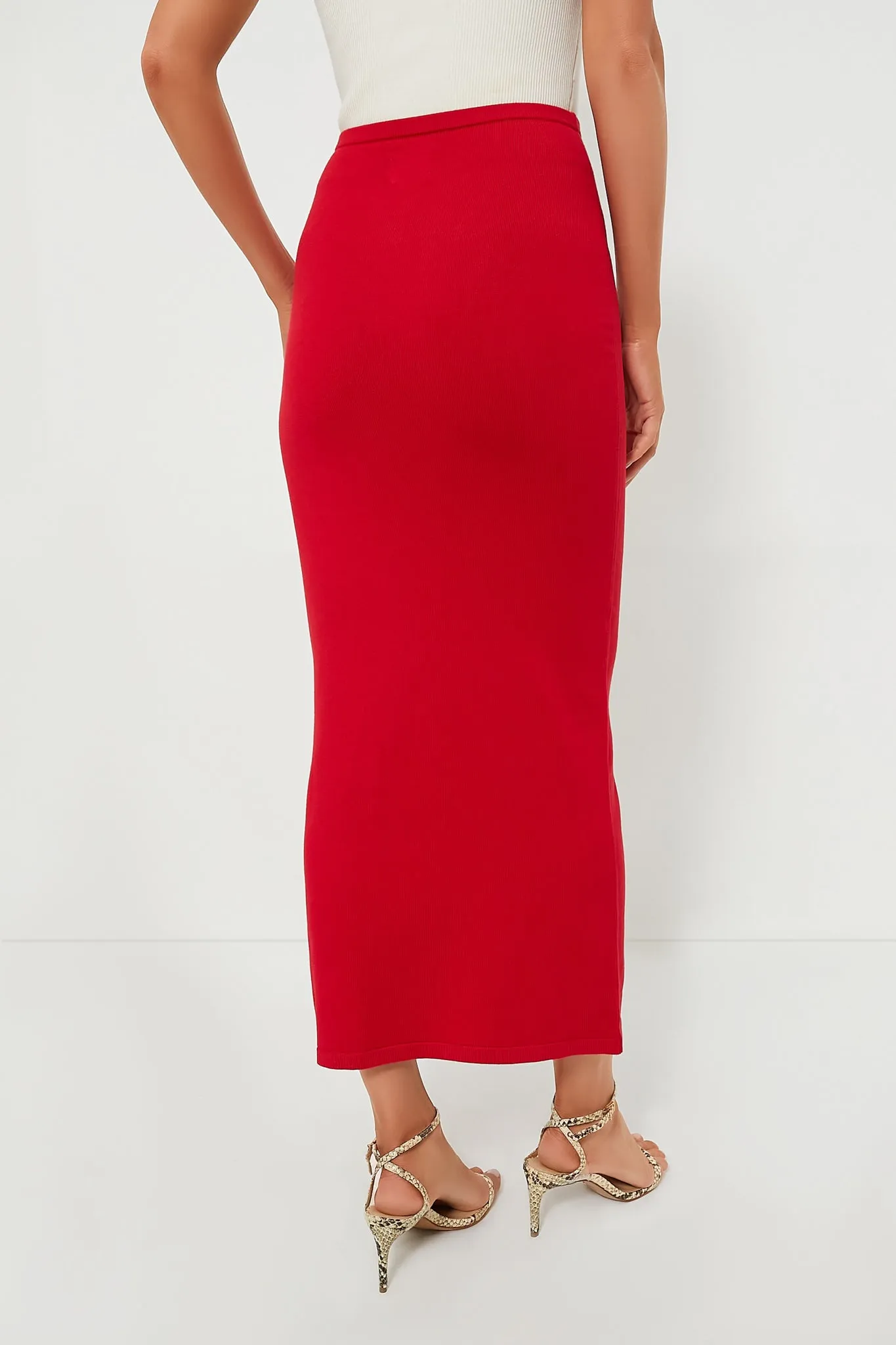 Red Knit Maxi Skirt sold by Tuckernuck product image thumbnail 4