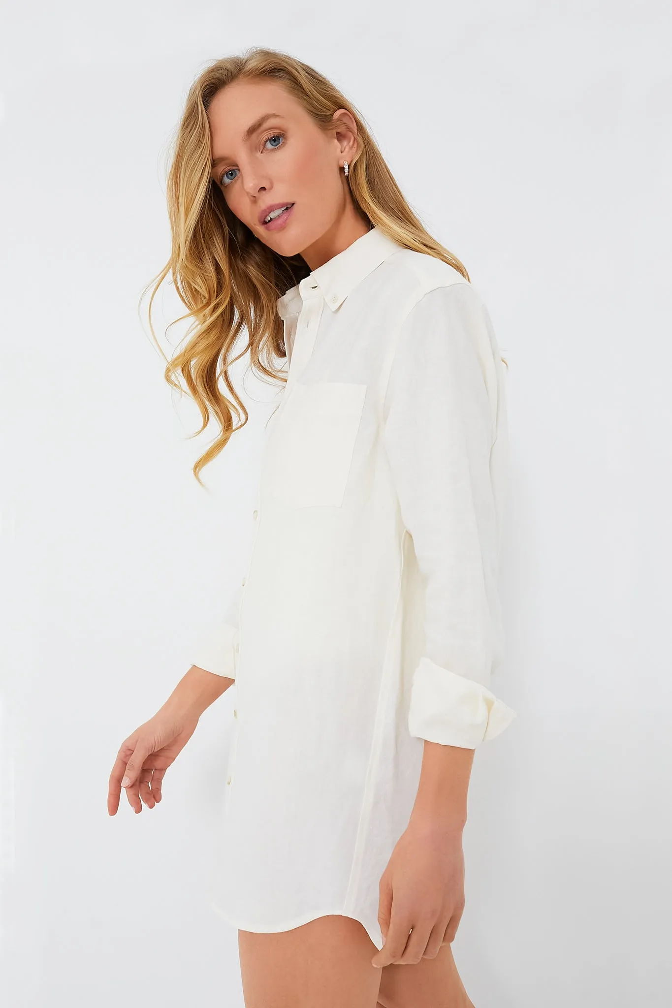 Natural Linen Ry Shirt Hem Tunic sold by Tuckernuck product image thumbnail 3