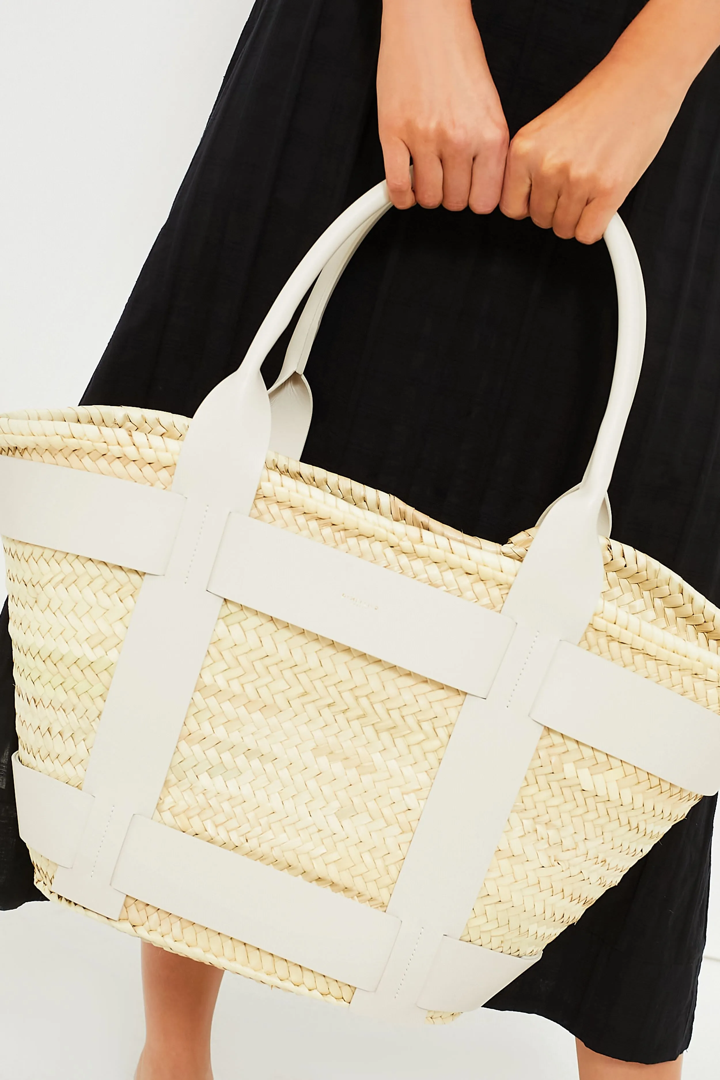 Off White Raffia Maxi Santorini Bag sold by Tuckernuck product image thumbnail 4