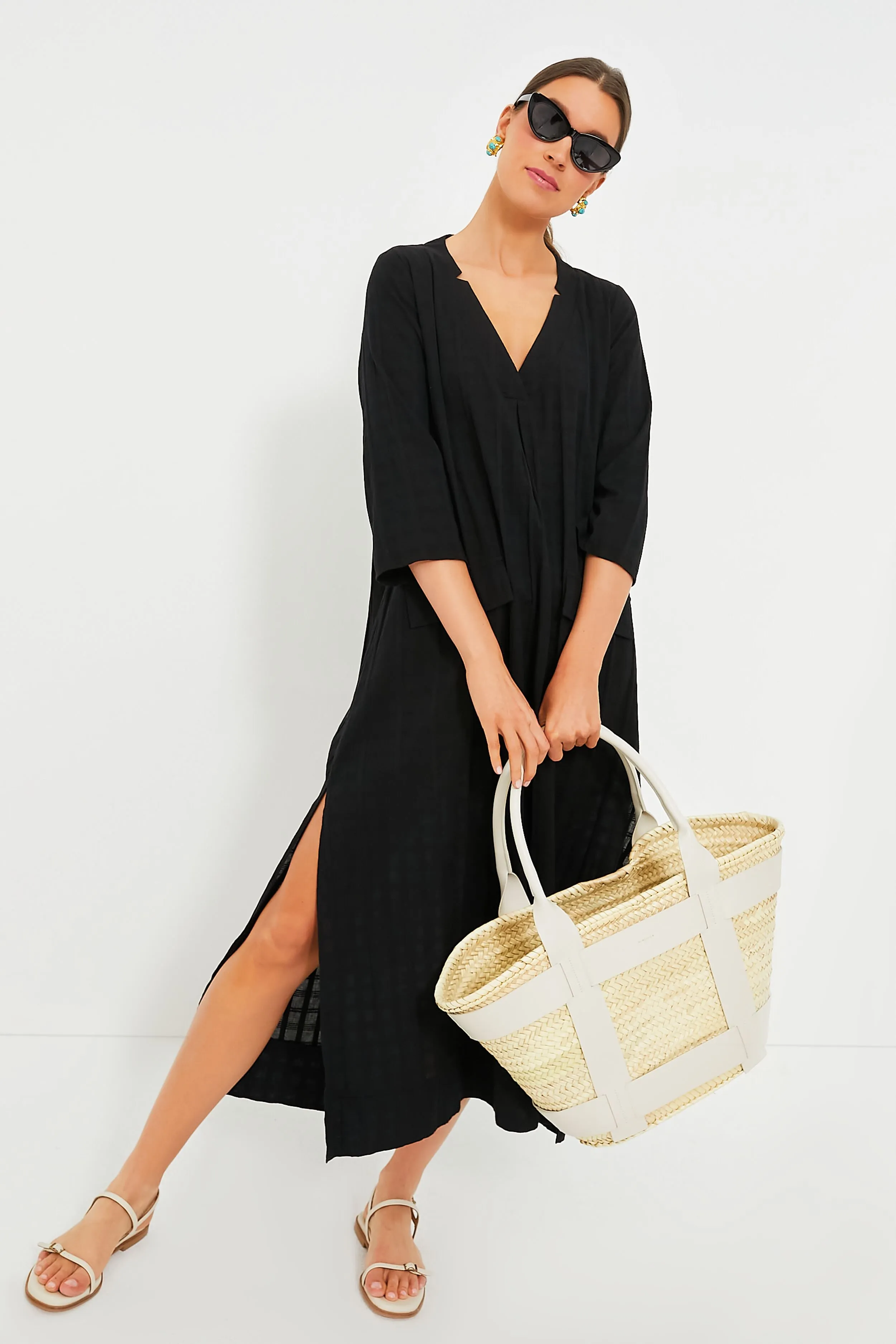 Off White Raffia Maxi Santorini Bag sold by Tuckernuck product image thumbnail 3