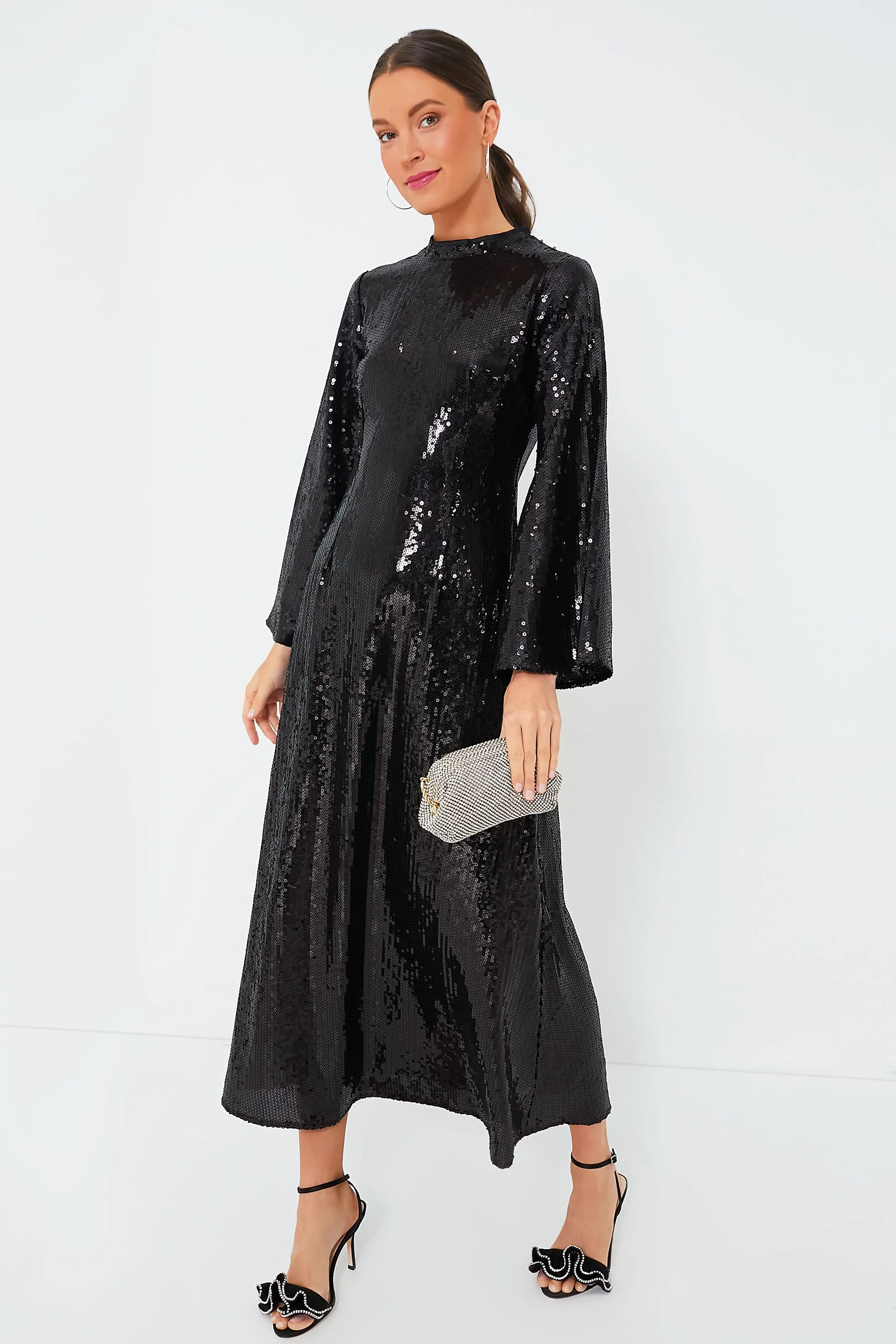 Black Sequin Dolly Dress sold by Tuckernuck