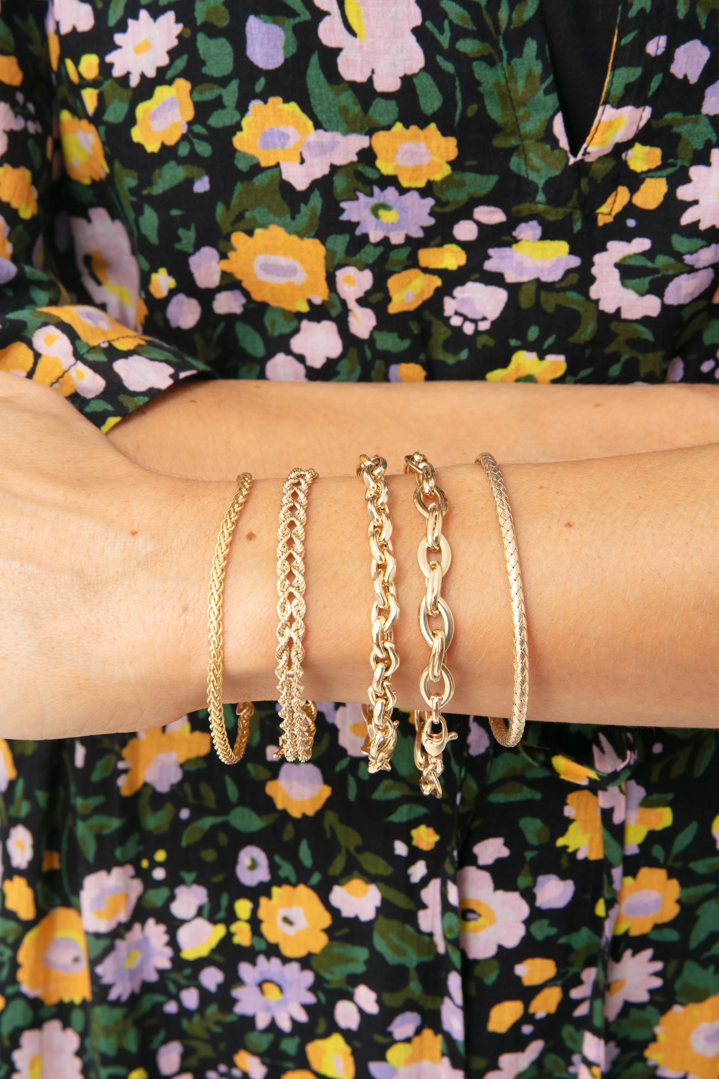 14k Gold Fancy Weave Bangle sold by Tuckernuck product image thumbnail 2