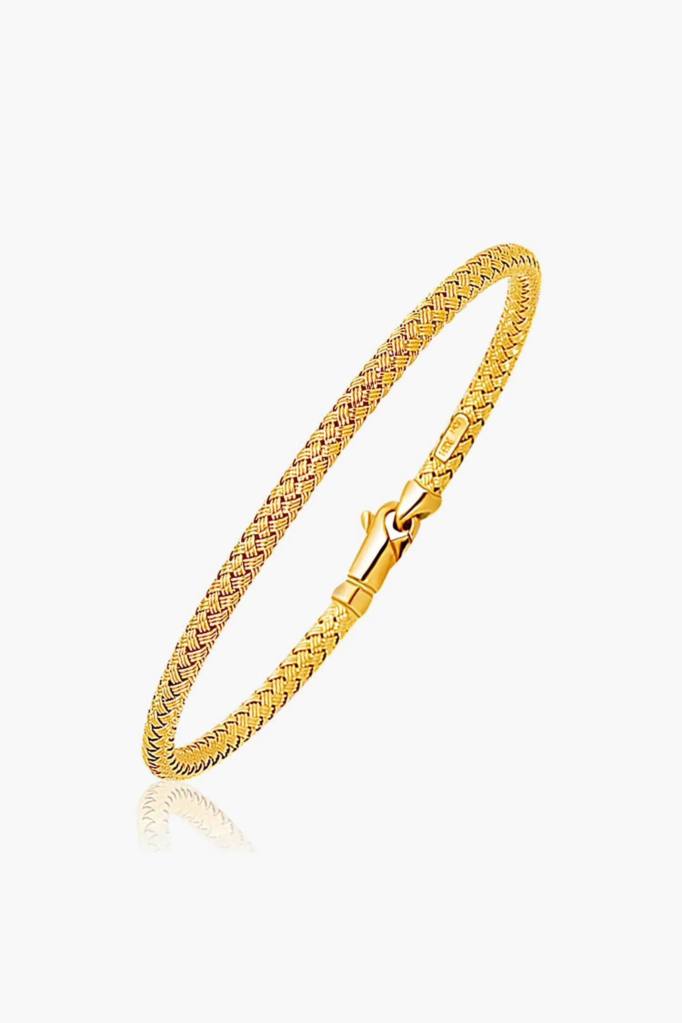 14k Gold Fancy Weave Bangle sold by Tuckernuck