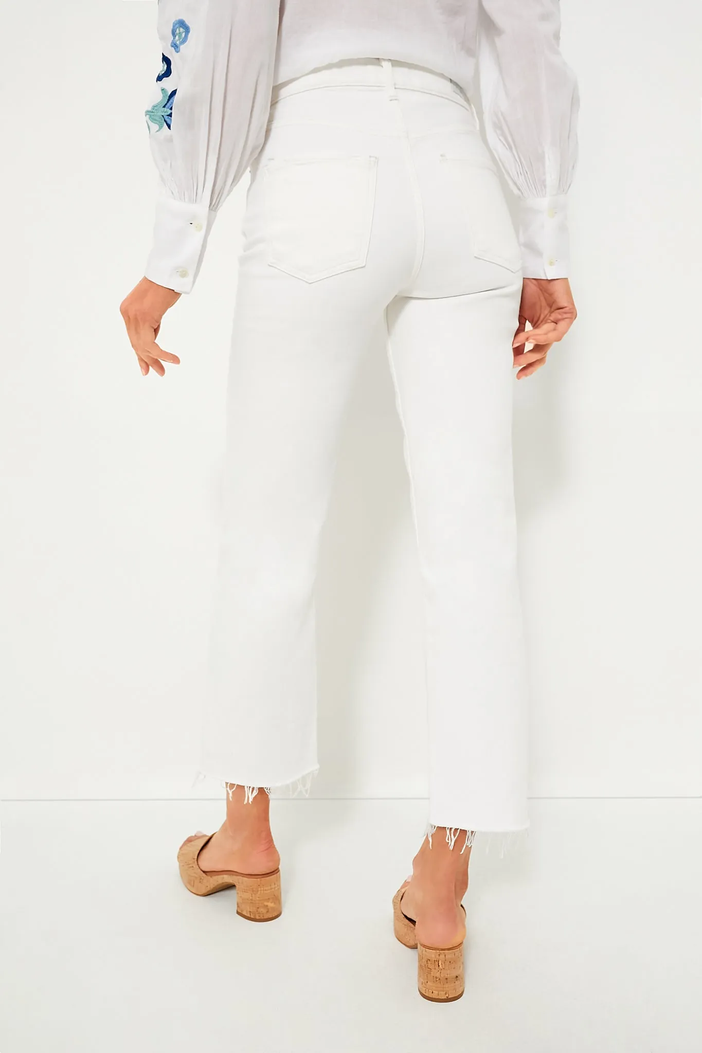 White Sabine Straight Raw Hem sold by Tuckernuck product image thumbnail 4
